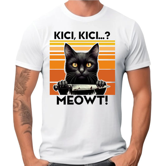 Koszulka męska - Kot z nożem - Kici, kici... MEOWT! HL17 - StoryCups.pl