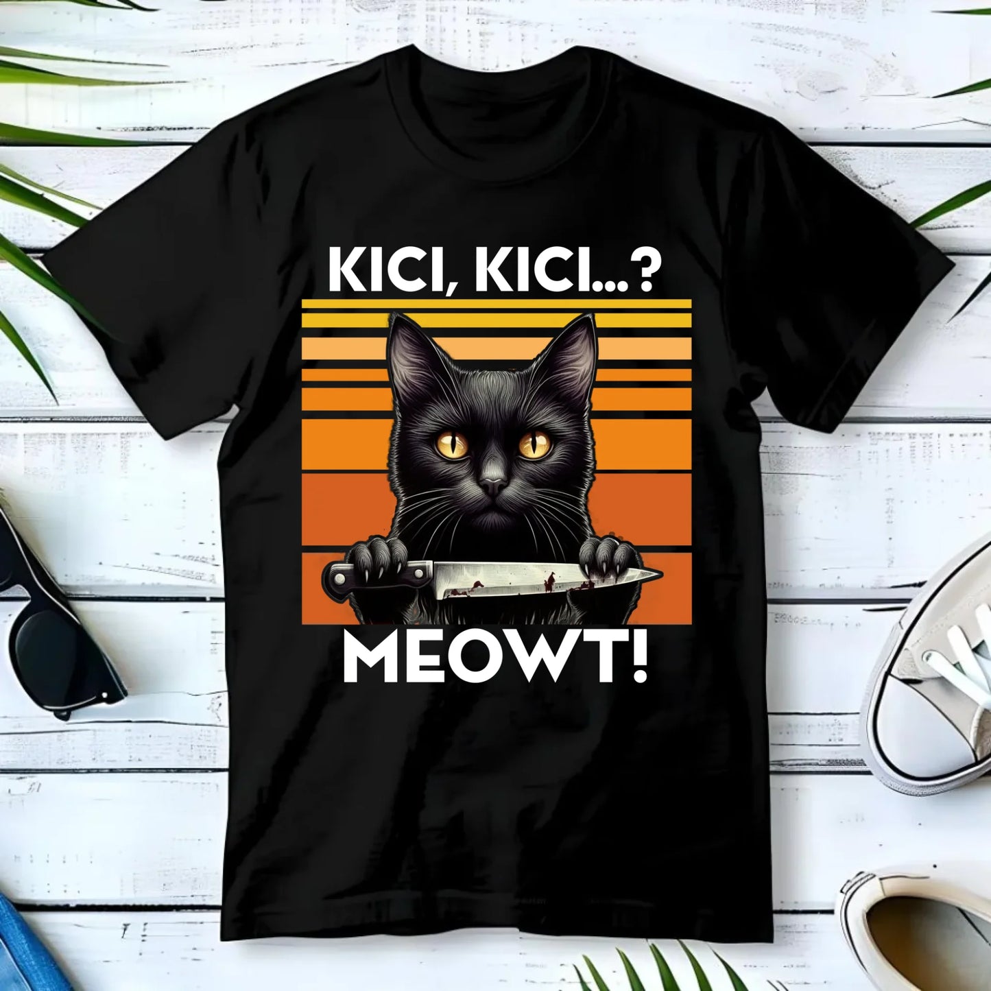 Koszulka męska - Kot z nożem - Kici, kici... MEOWT! HL17 - StoryCups.pl