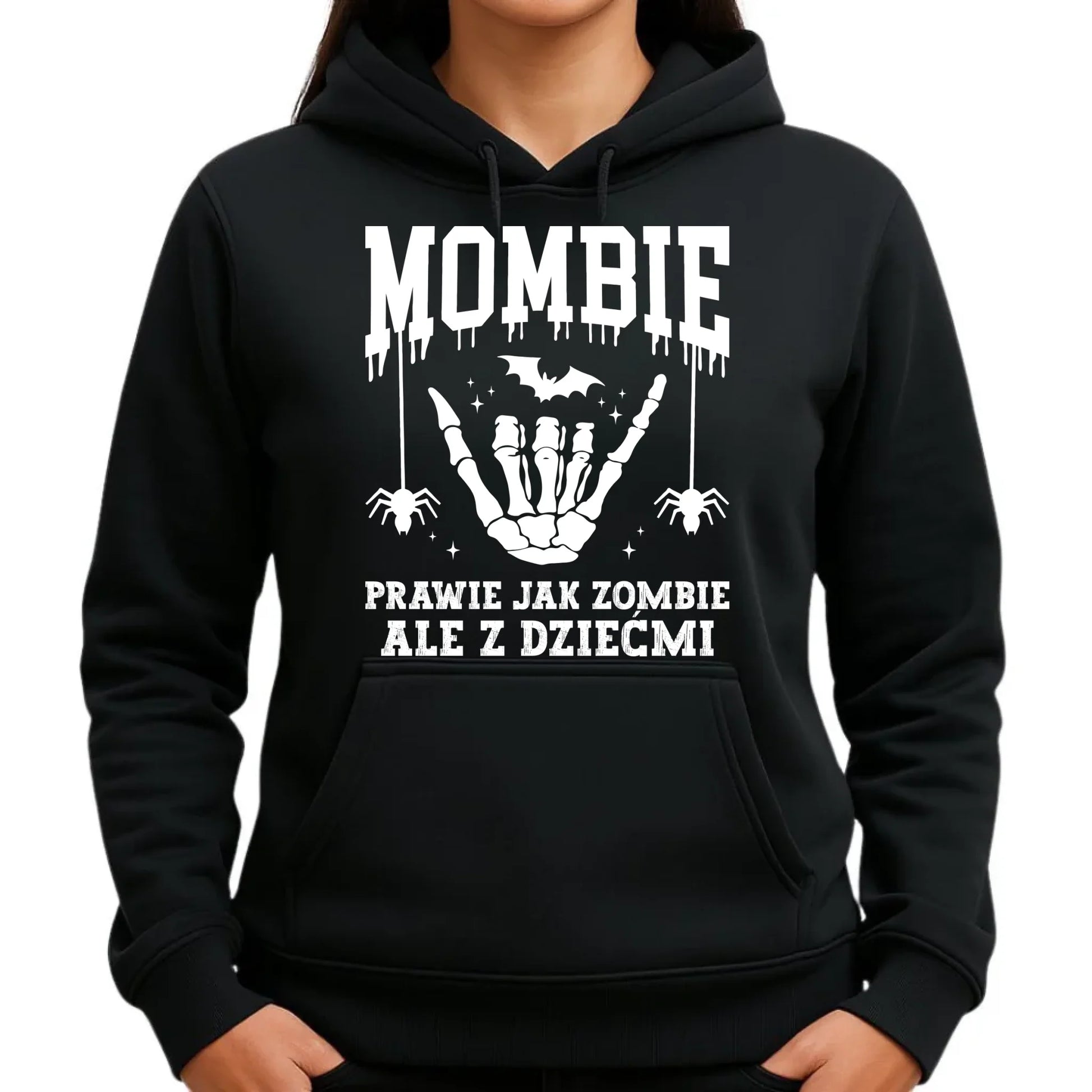 Bluza damska z kapturem dla mamy - Mombie - zombie z dziećmi HL18 - StoryCups.pl