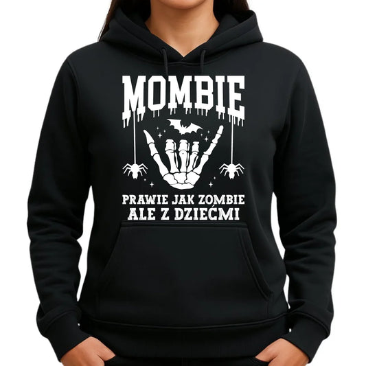 Bluza damska z kapturem dla mamy - Mombie - zombie z dziećmi HL18 - StoryCups.pl