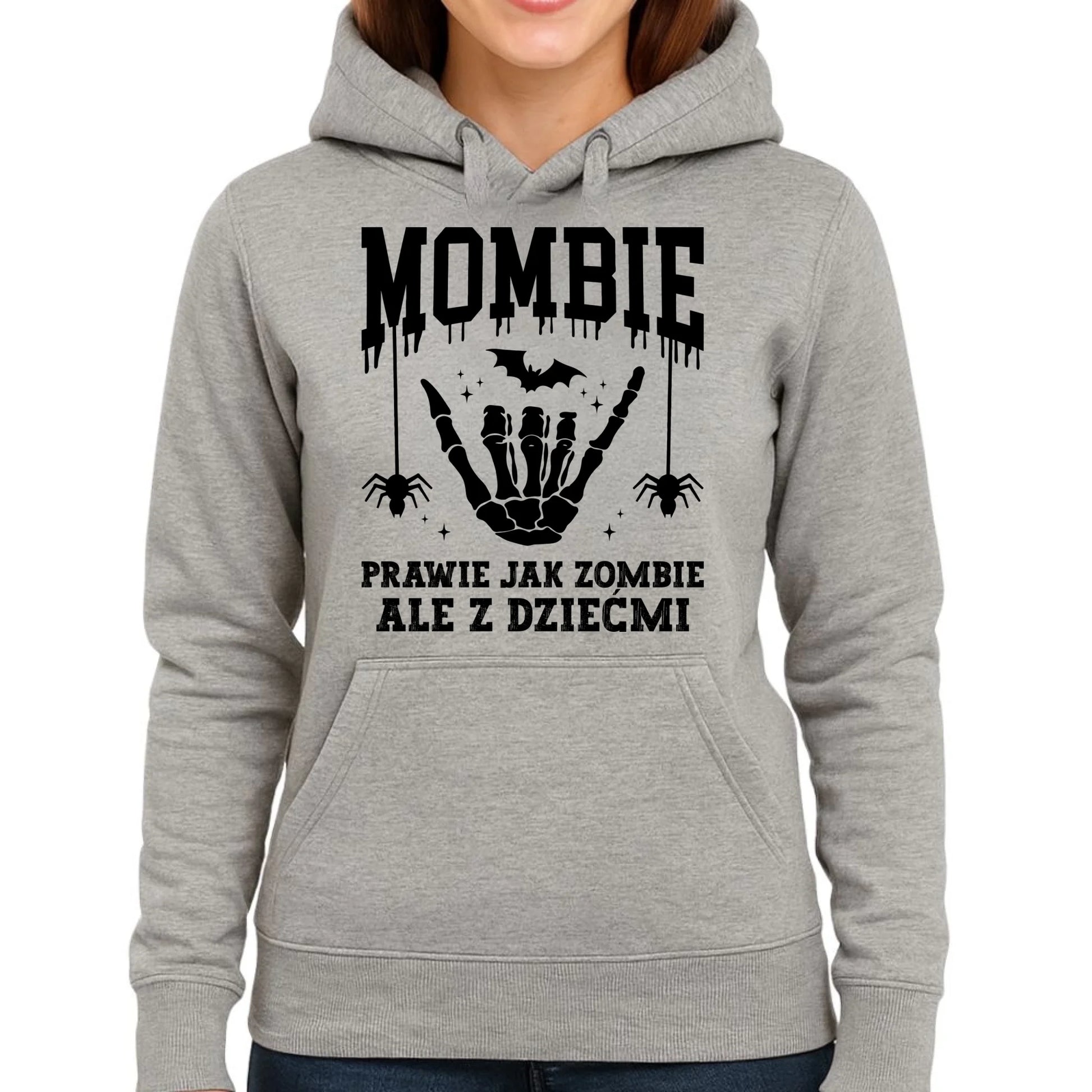 Bluza damska z kapturem dla mamy - Mombie - zombie z dziećmi HL18 - StoryCups.pl