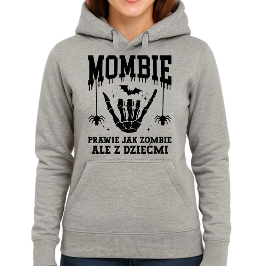 Bluza damska z kapturem dla mamy - Mombie - zombie z dziećmi HL18 - StoryCups.pl