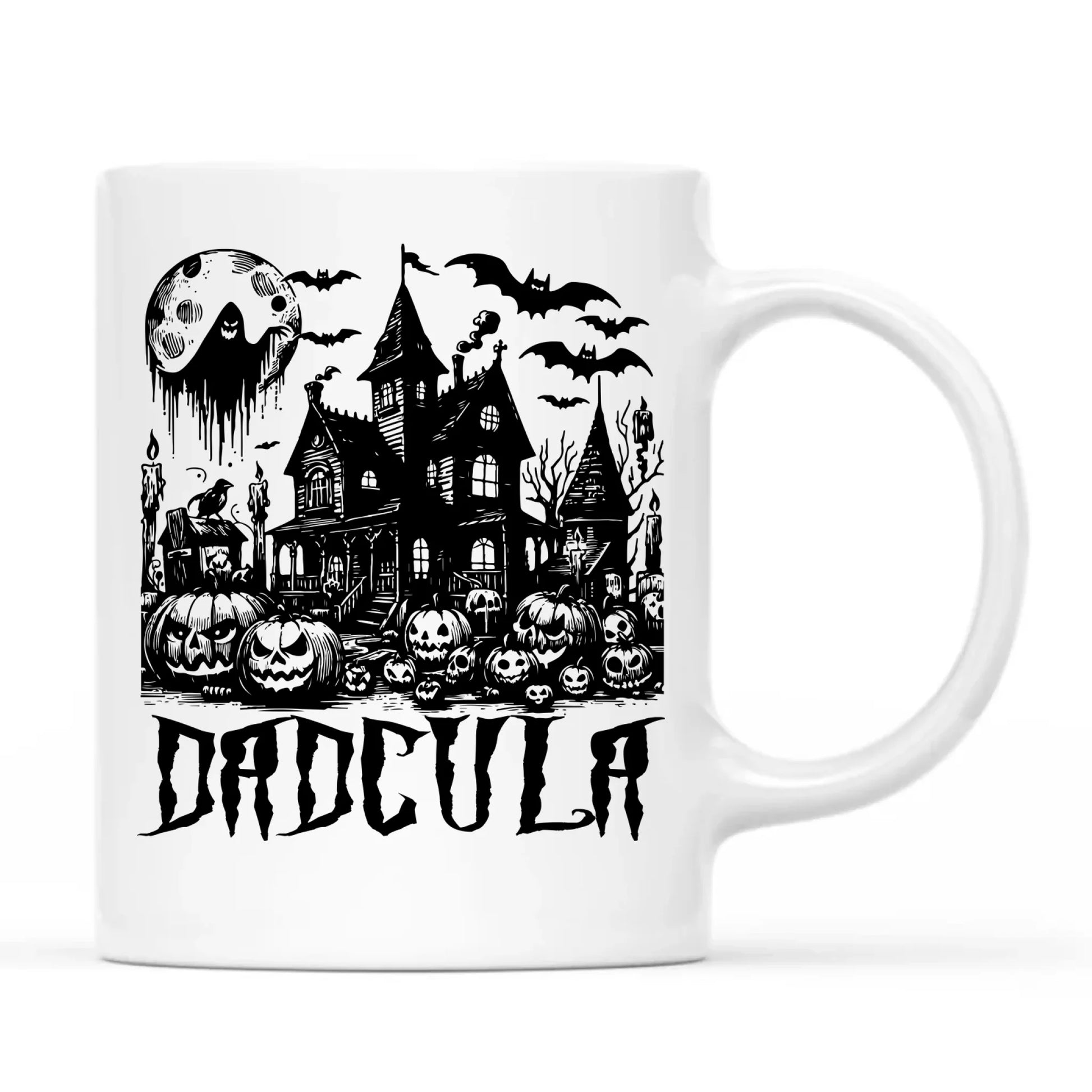 Kubek halloweenowy dla taty - Upiorny dom - Dadcula HL19 - StoryCups.pl