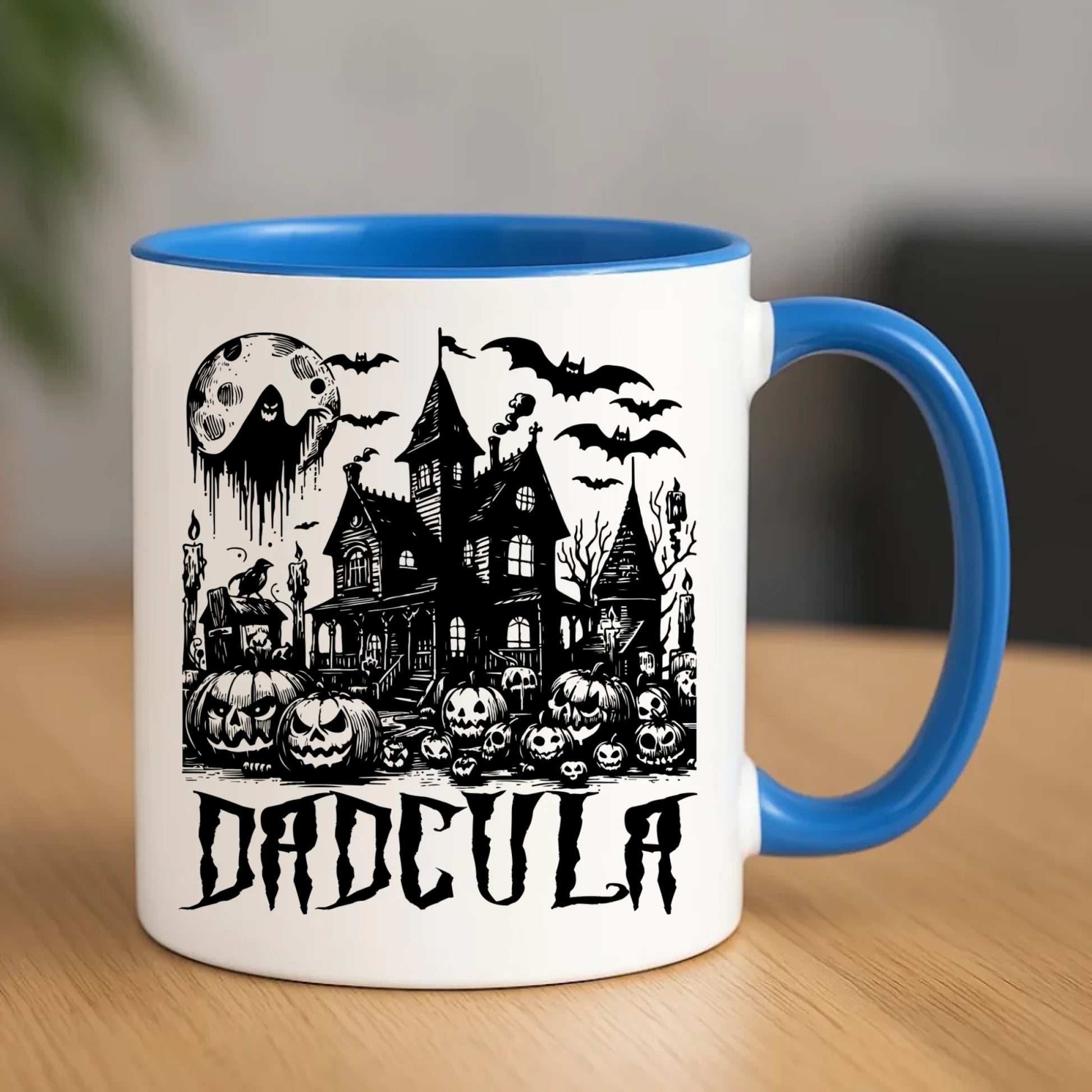 Kubek halloweenowy dla taty - Upiorny dom - Dadcula HL19 - StoryCups.pl