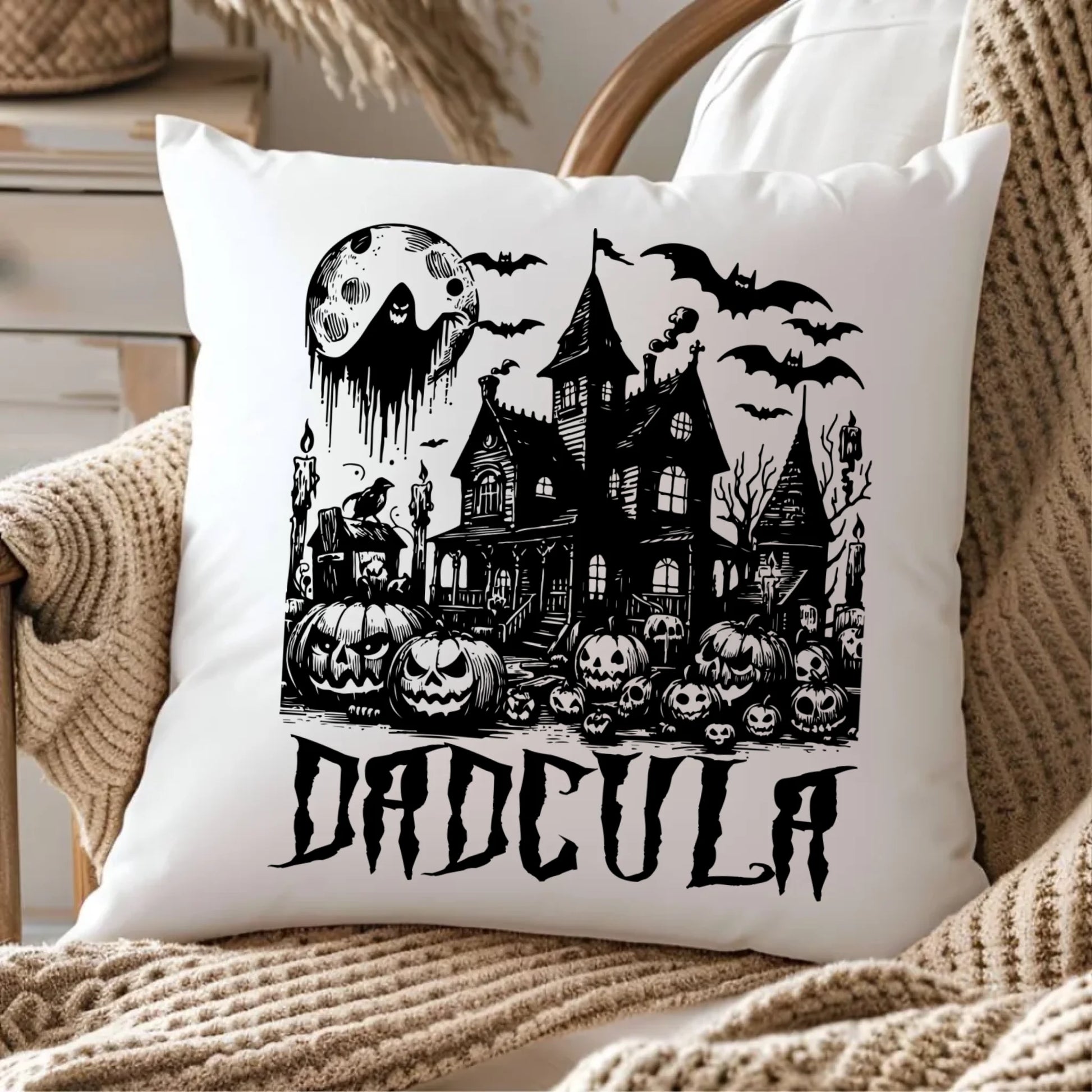 Poduszka halloweenowa dla taty - Upiorny dom - Dadcula HL19 - StoryCups.pl