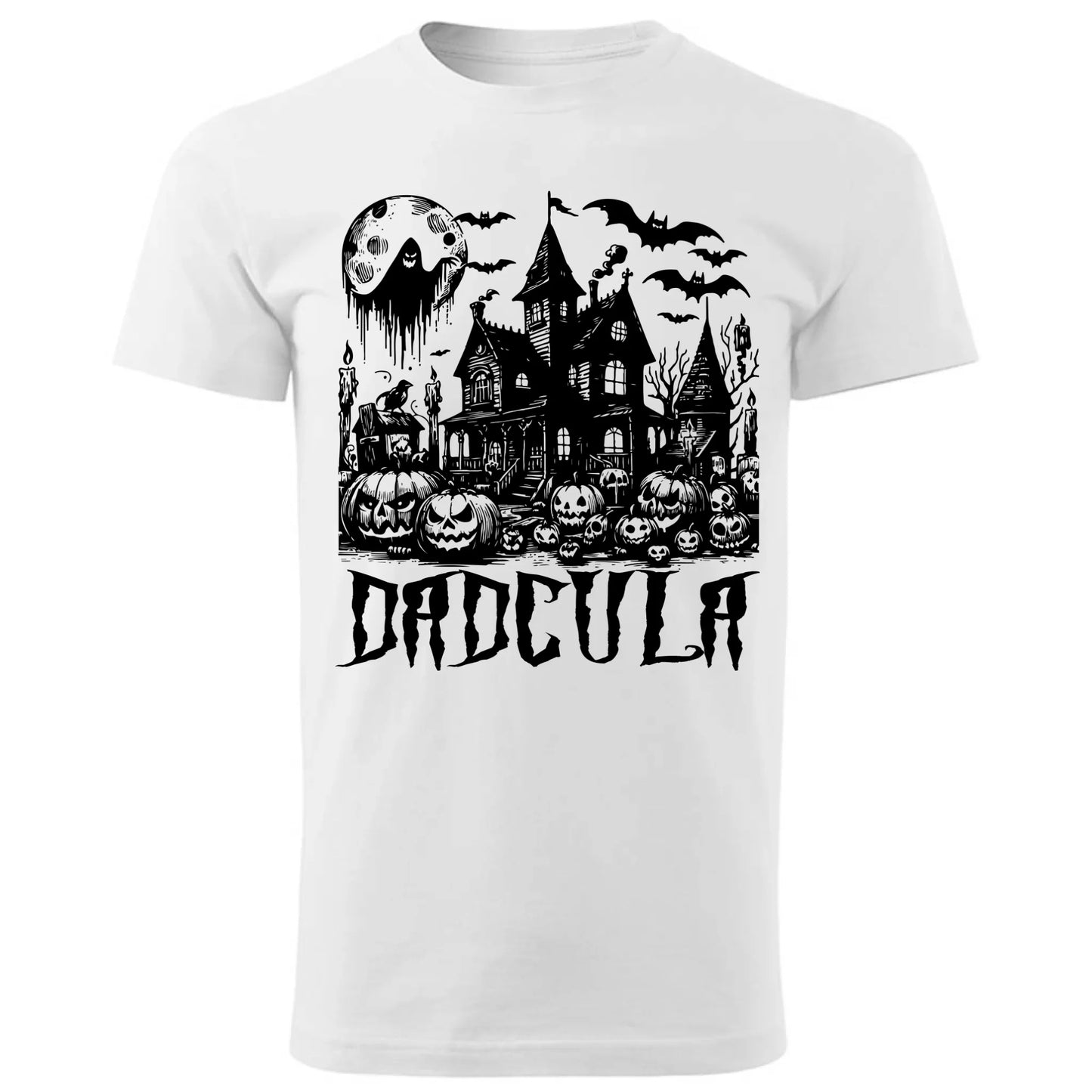 Koszulka męska halloweenowa dla taty - Upiorny dom - Dadcula HL19 - StoryCups.pl