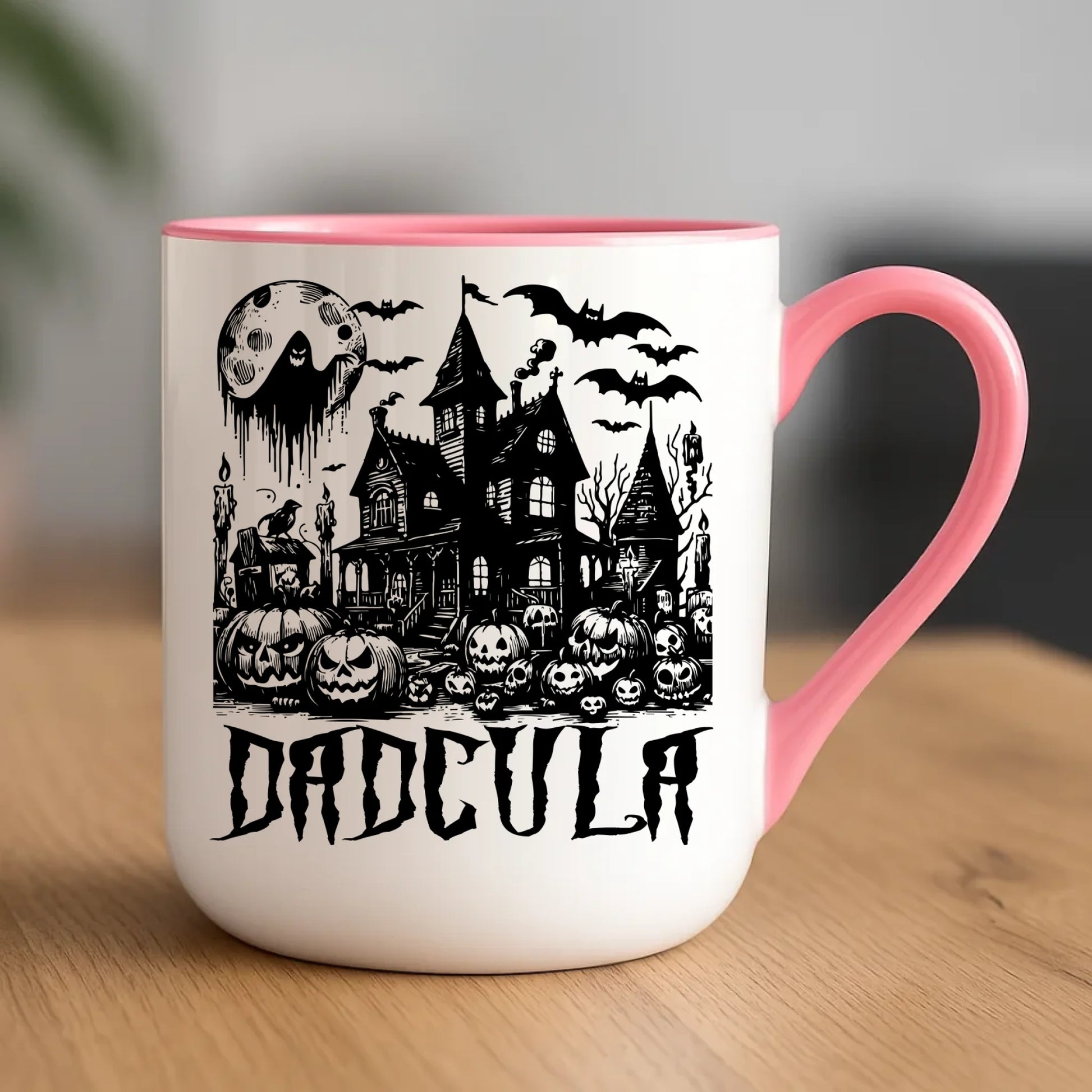 Kubek elegant halloweenowy dla taty - Upiorny dom - Dadcula HL19 - StoryCups.pl