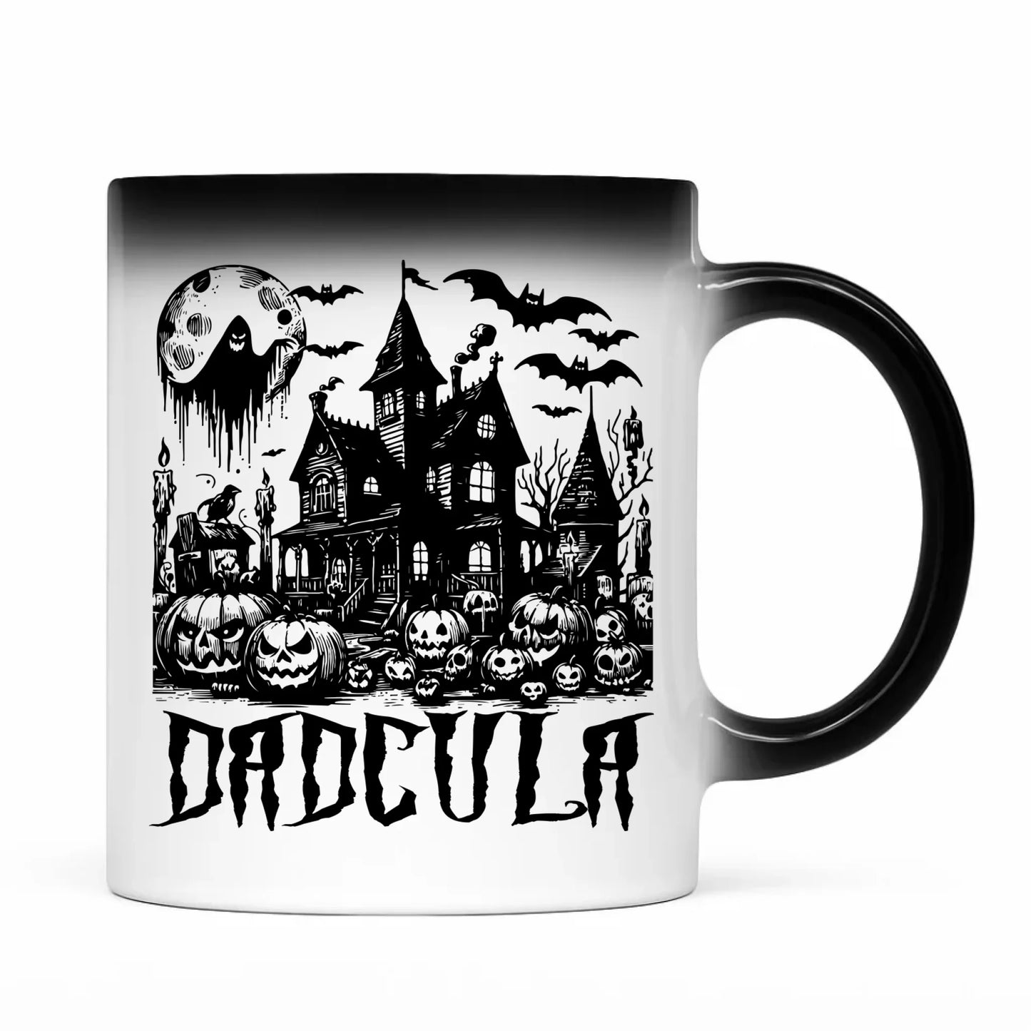 Kubek magiczny na Halloween dla taty - Upiorny dom - Dadcula HL19 - StoryCups.pl