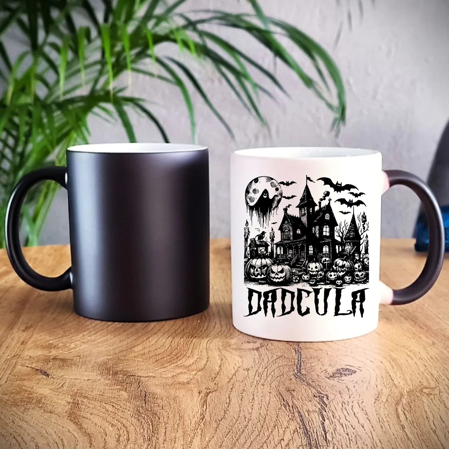 Kubek magiczny na Halloween dla taty - Upiorny dom - Dadcula HL19 - StoryCups.pl