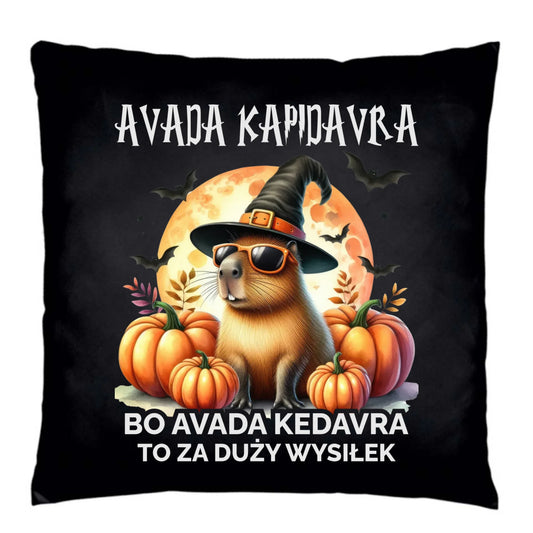 Poduszka dekoracyjna na Halloween - Kapibara - Avada Kapidavra HL21 - StoryCups.pl