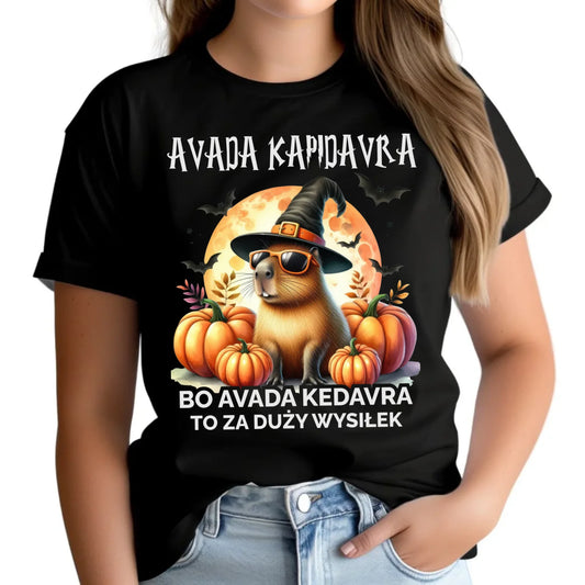 Koszulka damska halloweenowa - Kapibara - Avada Kapidavra HL21