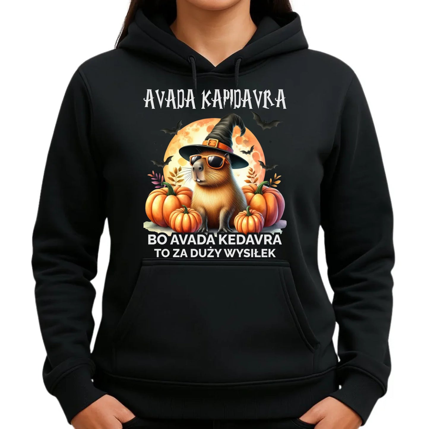 Bluza damska z kapturem halloweenowa - Kapibara - Avada Kapidavra HL21 - StoryCups.pl