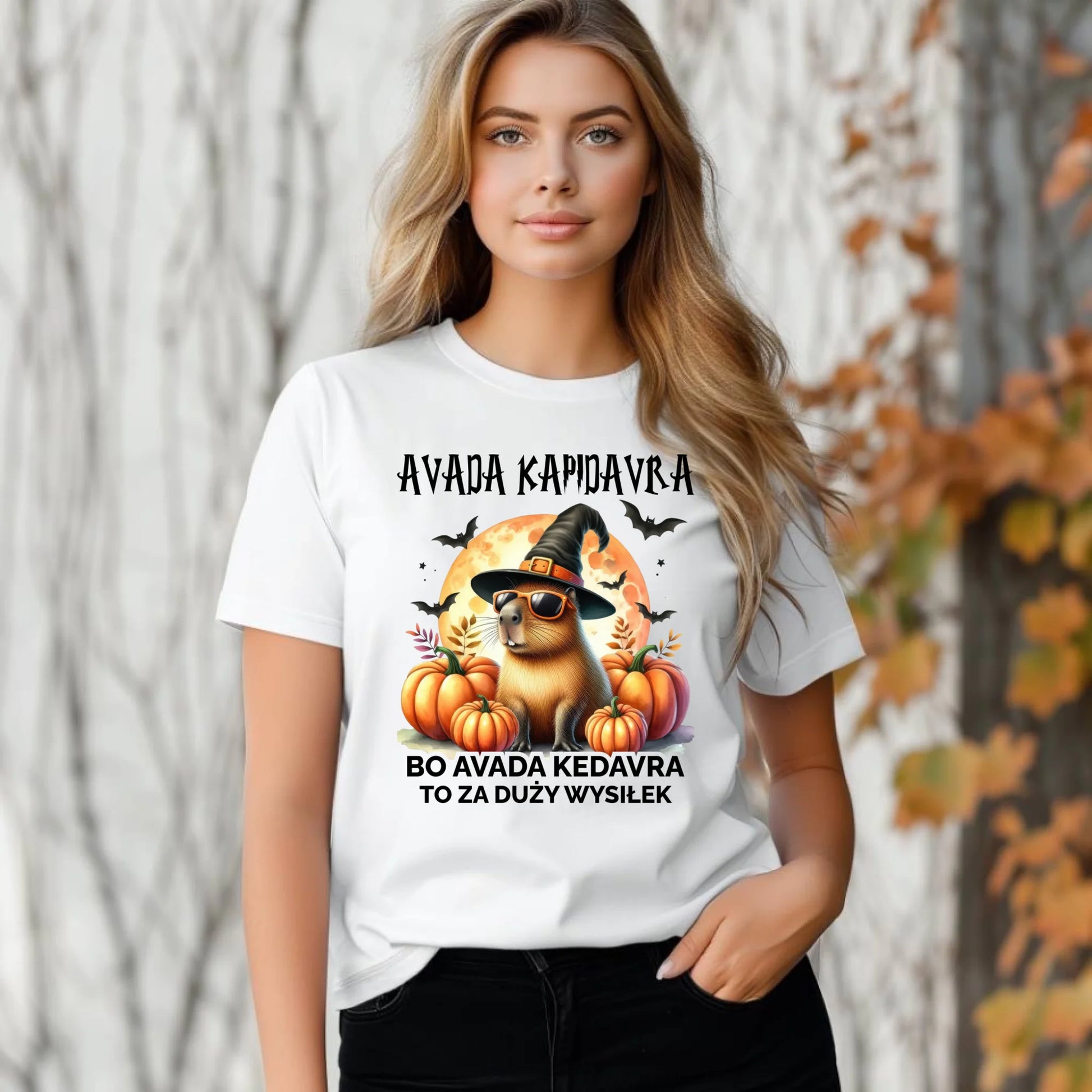 Koszulka damska halloweenowa - Kapibara - Avada Kapidavra HL21 - StoryCups.pl