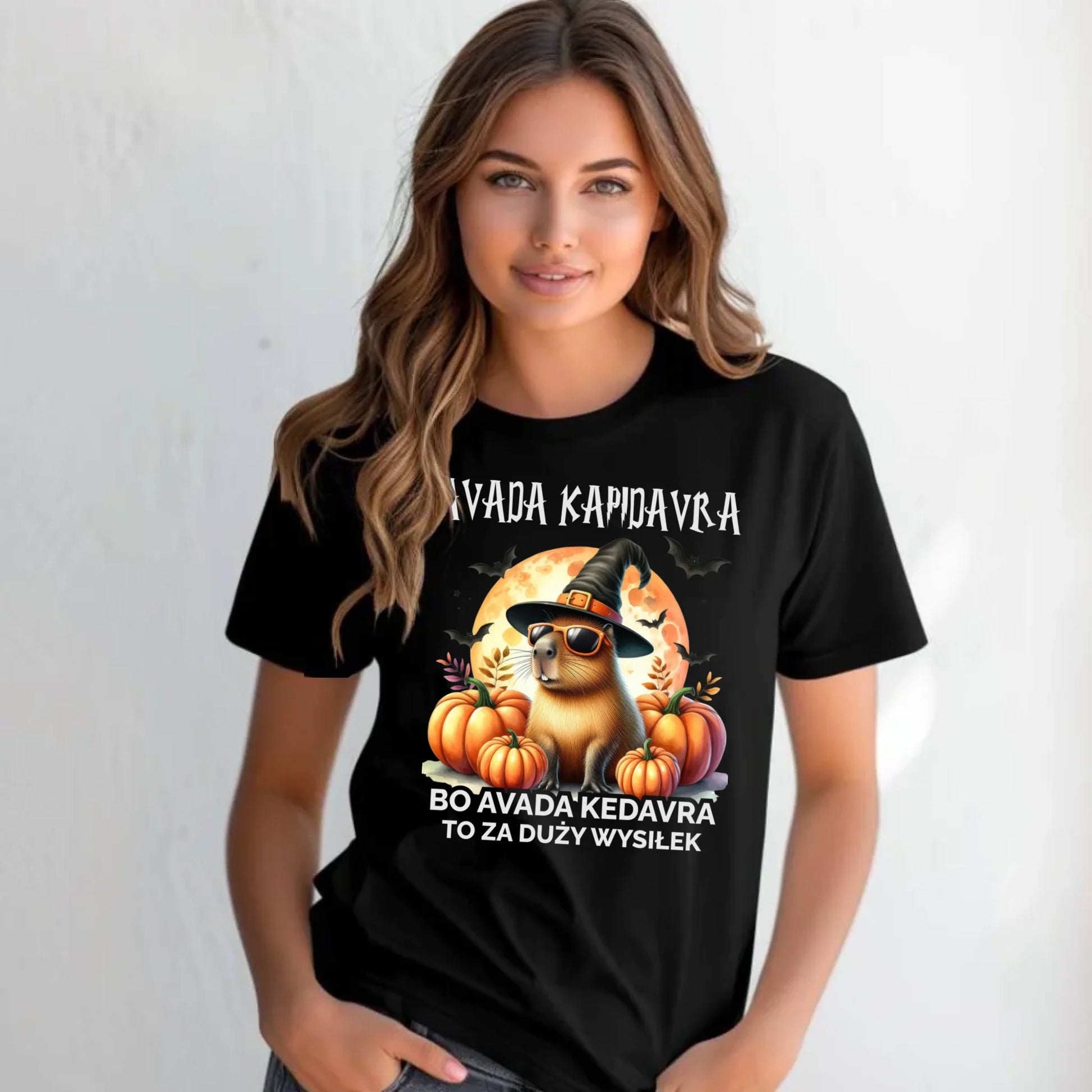 Koszulka damska halloweenowa - Kapibara - Avada Kapidavra HL21 - StoryCups.pl