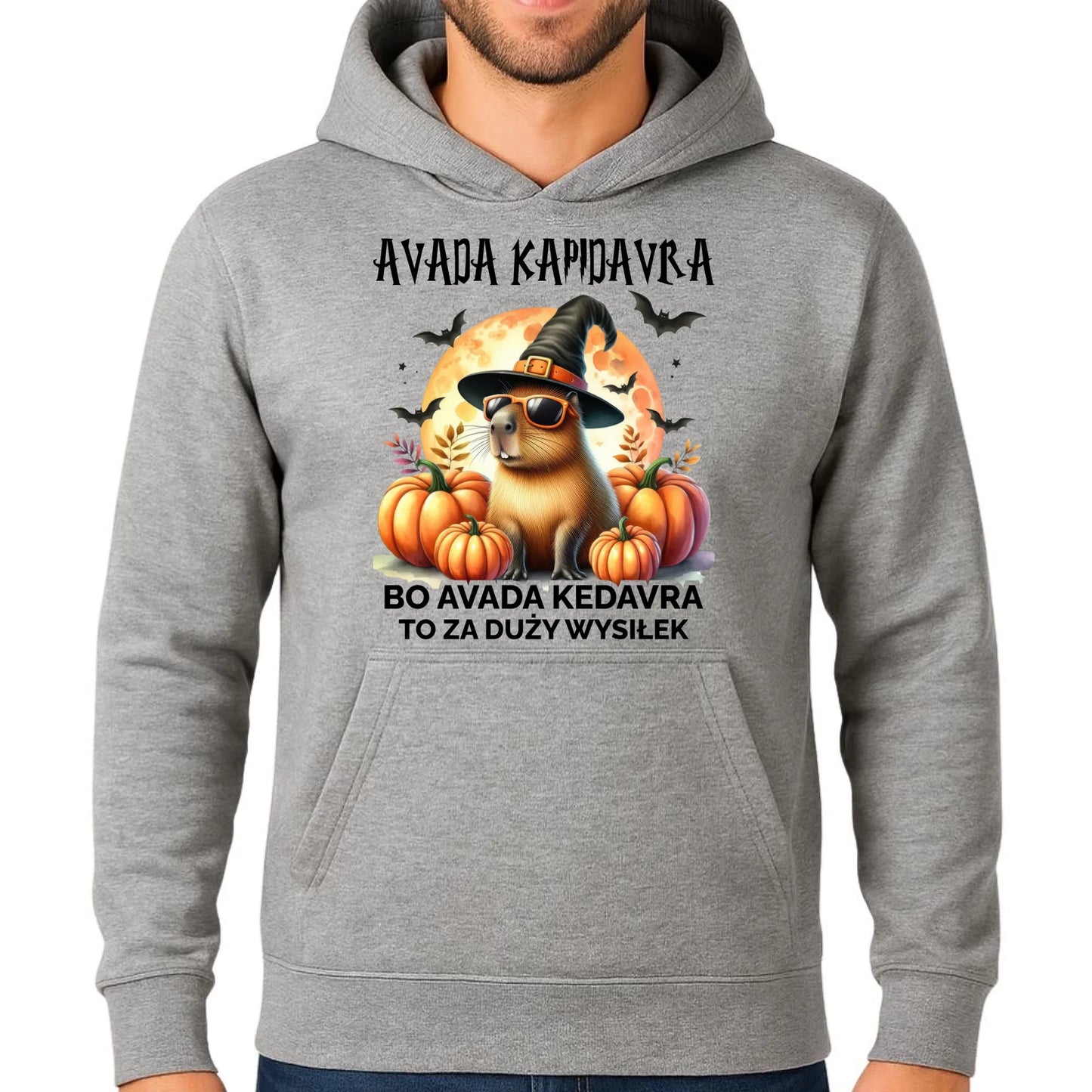 Bluza męska z kapturem halloweenowa - Kapibara - Avada Kapidavra HL21 - StoryCups.pl