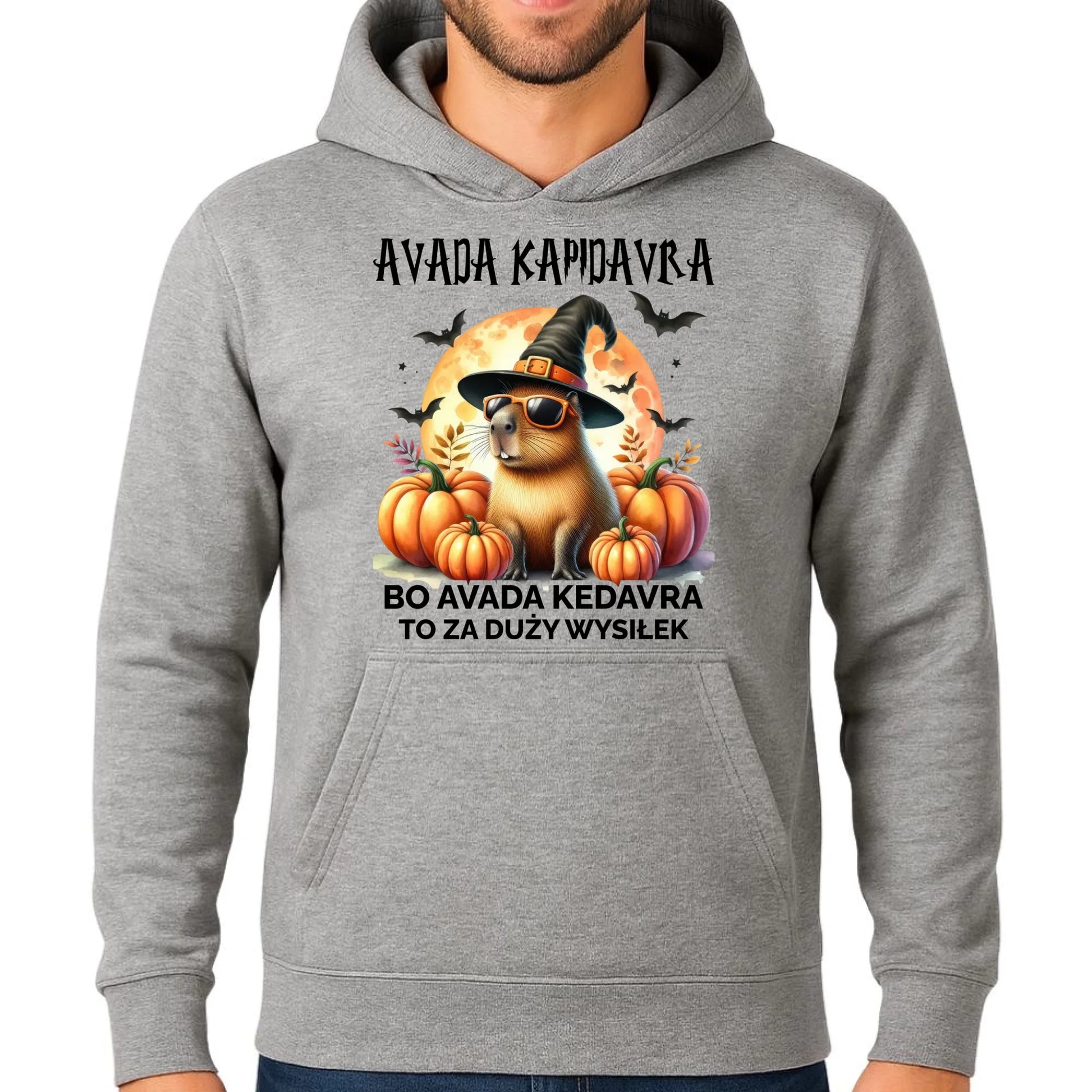 Bluza męska z kapturem halloweenowa - Kapibara - Avada Kapidavra HL21 - StoryCups.pl