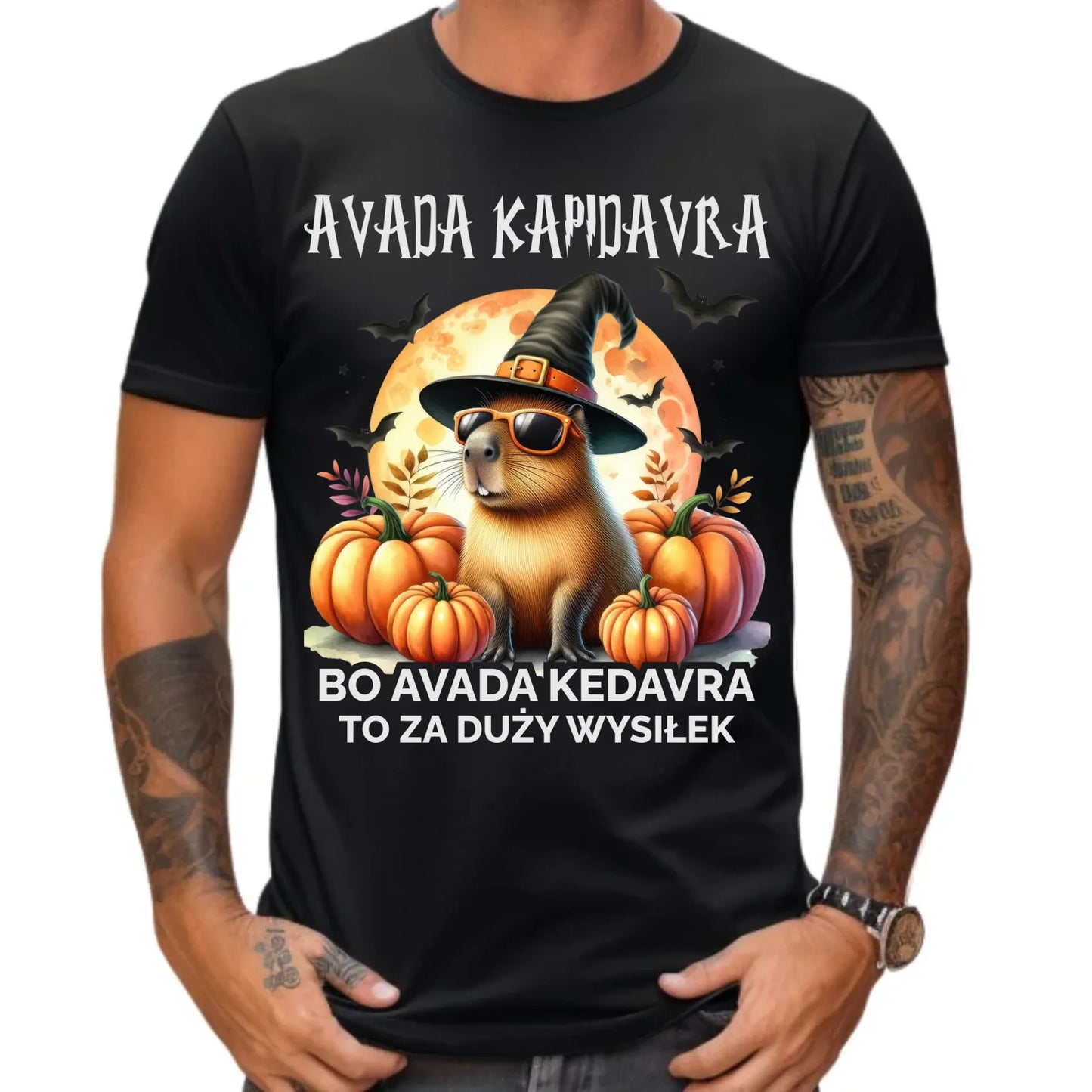 Koszulka męska halloweenowa - Kapibara - Avada Kapidavra HL21 - StoryCups.pl