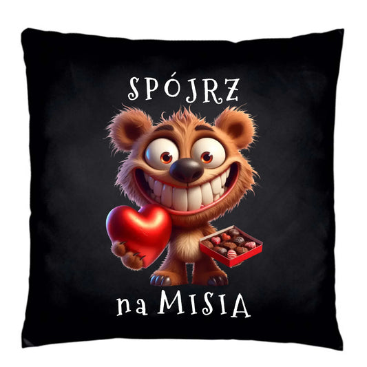 Poduszka dekoracyjna - Spójrz na Misia W31 - StoryCups.pl