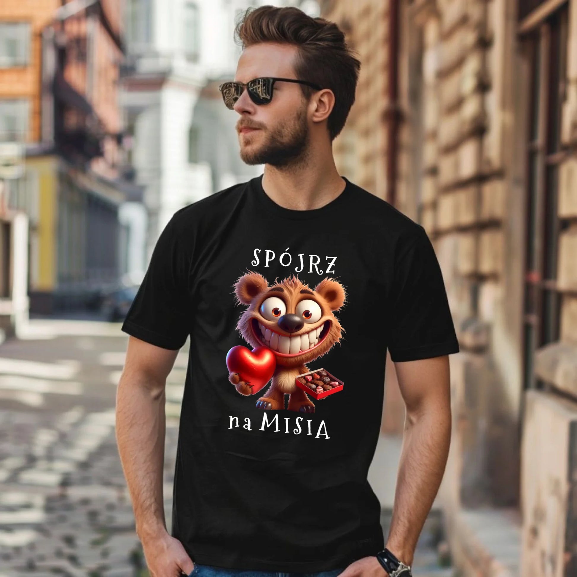 Koszulka męska - Spójrz na Misia W31 - StoryCups.pl