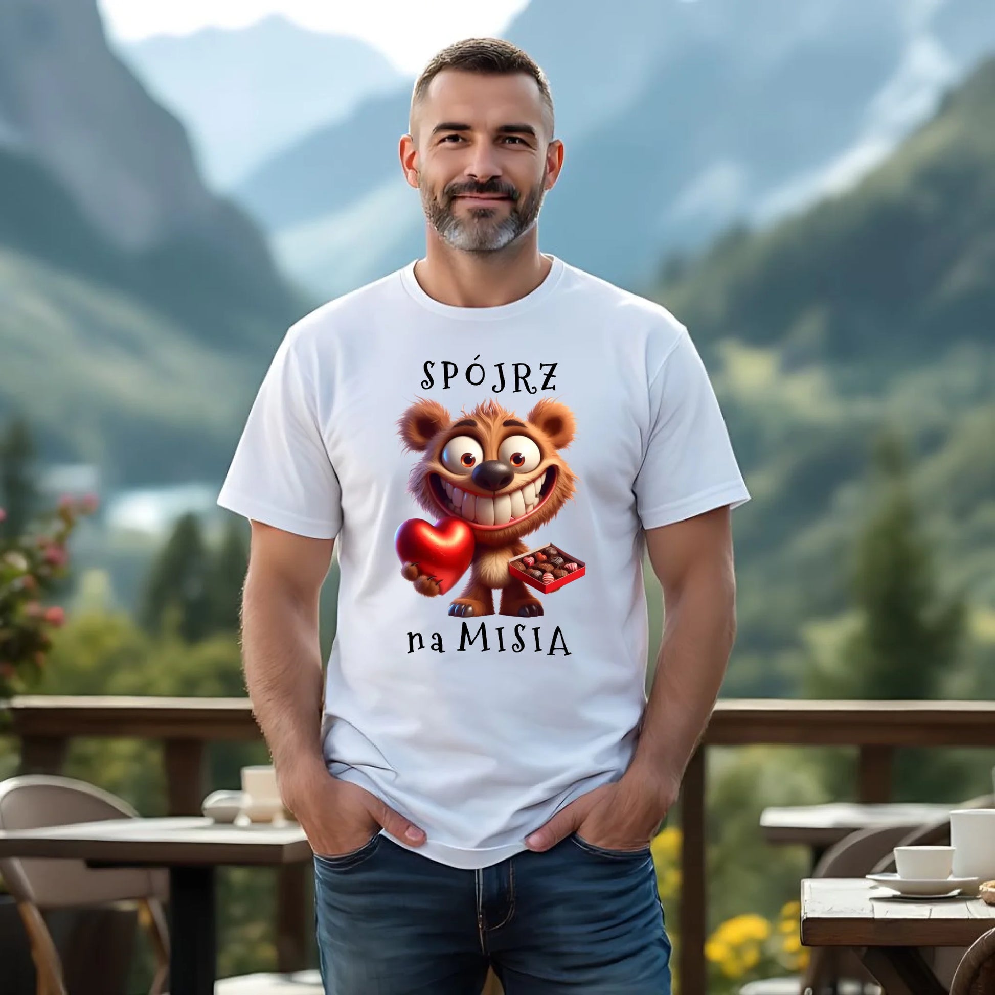 Koszulka męska - Spójrz na Misia W31 - StoryCups.pl