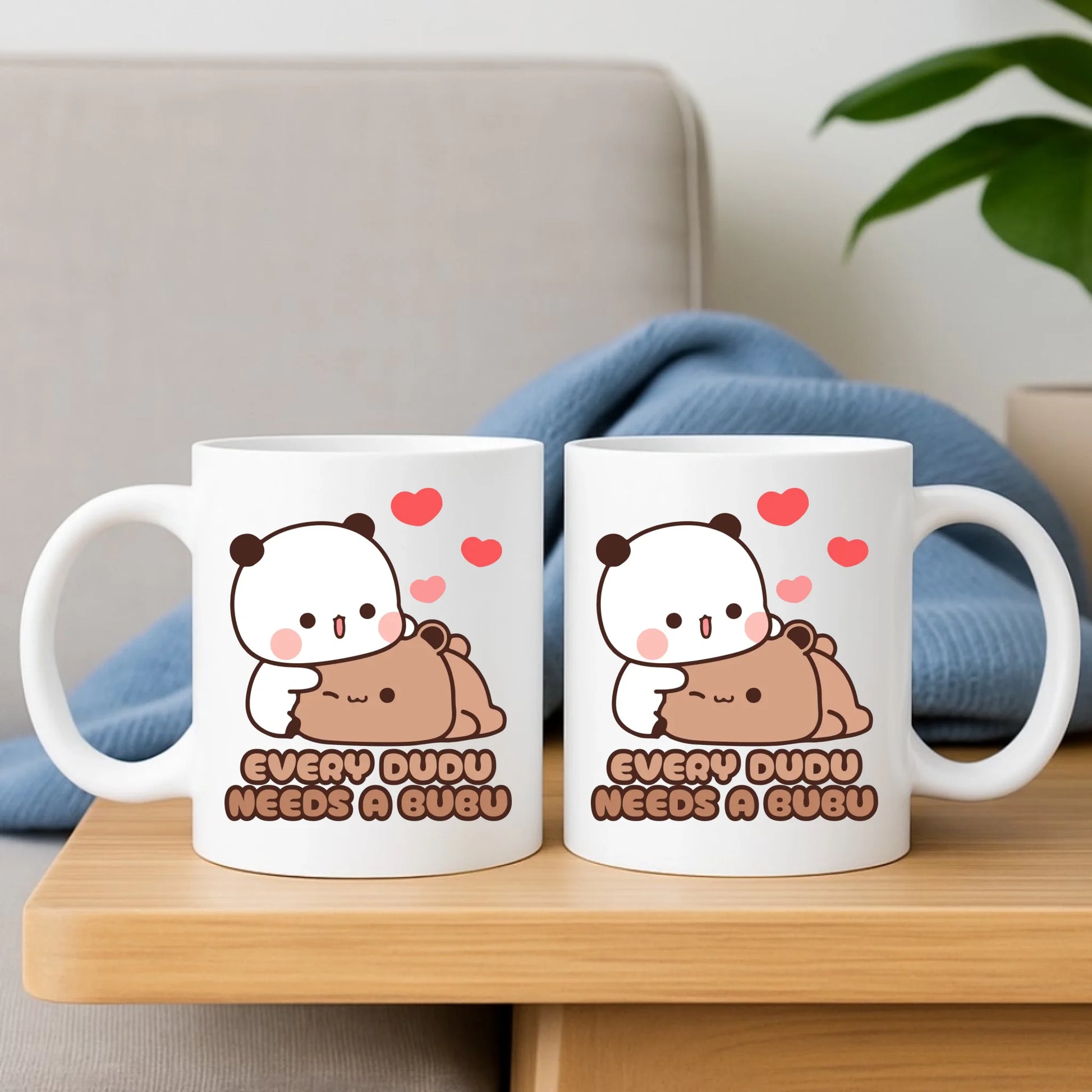 Zestaw poduszka i kubek dla par - Every Dudu needs a Bubu W32 - StoryCups.pl
