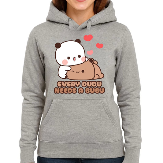 Bluza damska z kapturem - Every Dudu needs a Bubu W32 - StoryCups.pl