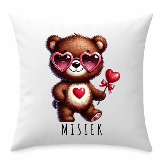 Poduszka - Misiek z sercem W34 - StoryCups.pl
