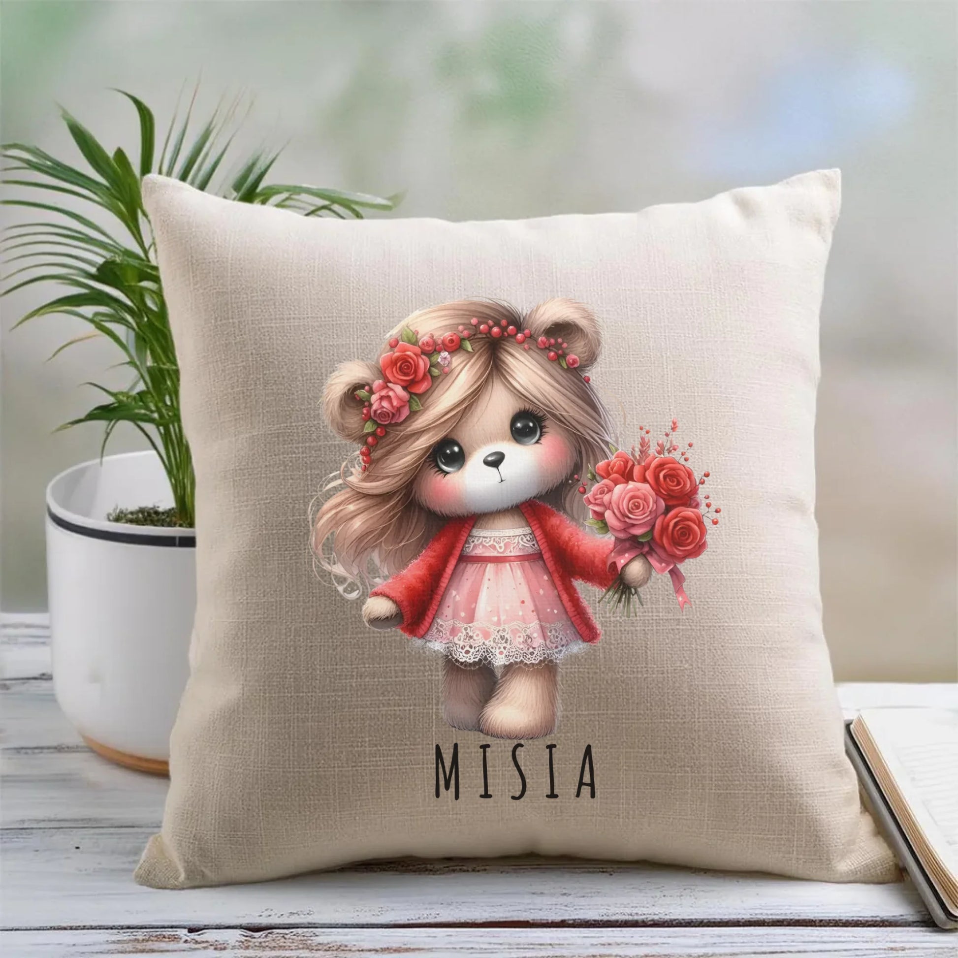 Poduszka - prezent dla dziewczyny - Urocza Misia W35 - StoryCups.pl