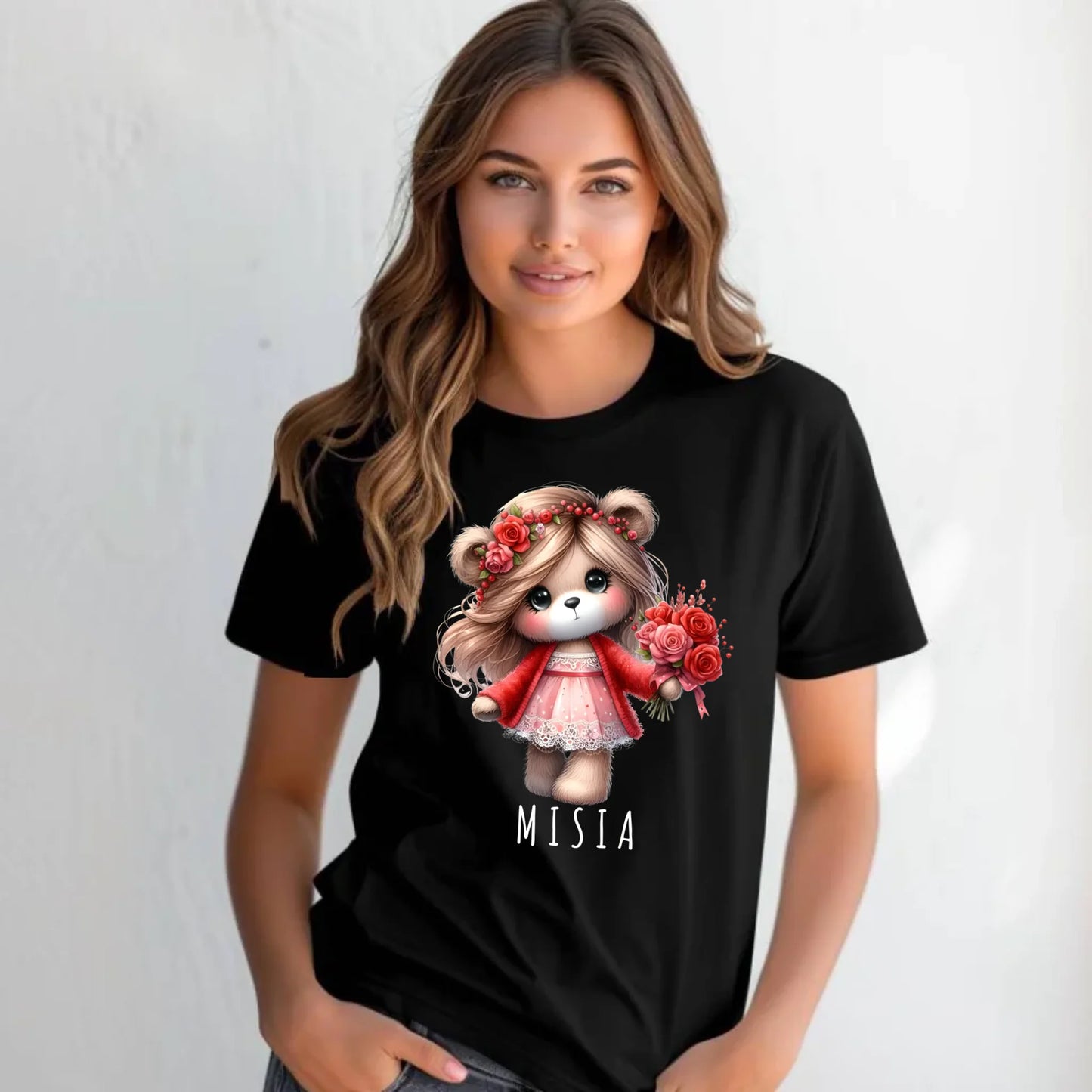 Koszulka damska - prezent dla dziewczyny - Urocza Misia W35 - StoryCups.pl