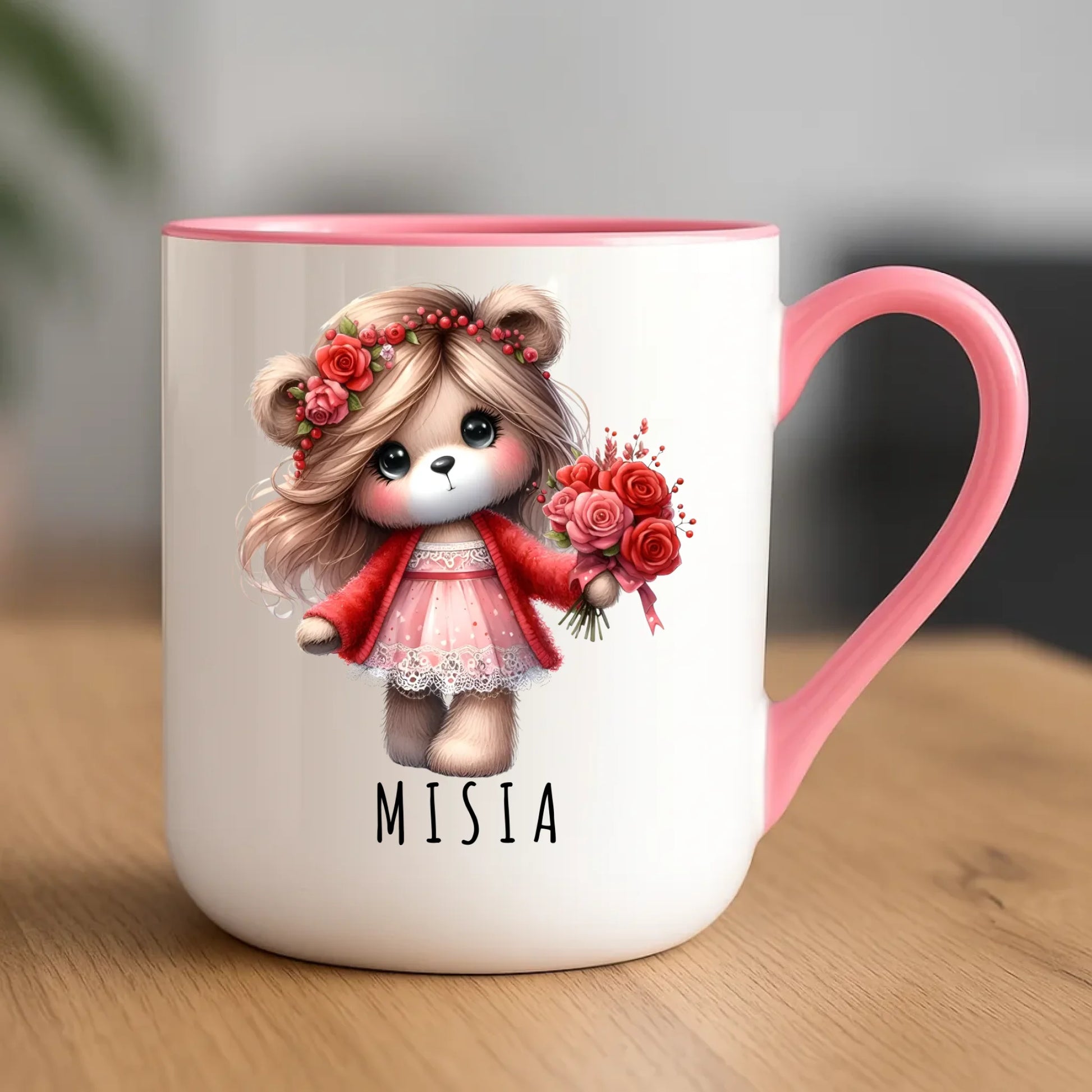 Kubek elegant - prezent dla dziewczyny - Urocza Misia W35 - StoryCups.pl