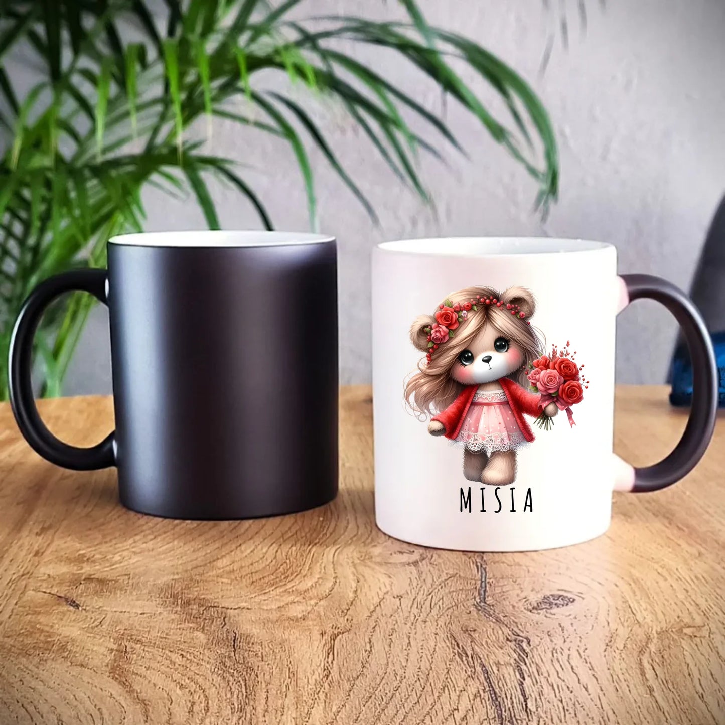 Kubek magiczny - prezent dla dziewczyny - Urocza Misia W35 - StoryCups.pl