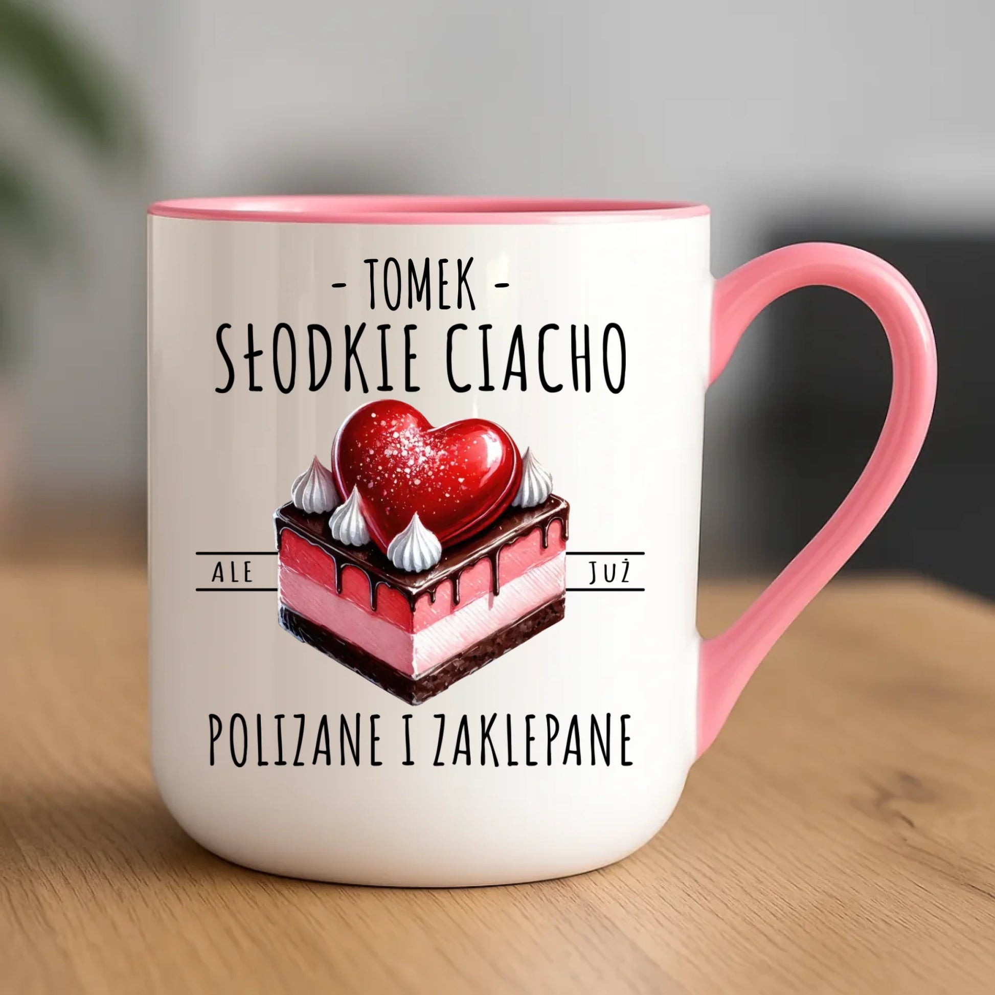 Kubek elegant - Słodkie ciacho polizane i zaklepane - personalizowany W36 - StoryCups.pl