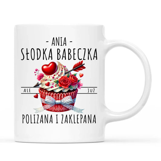 Kubek - Słodka babeczka polizana i zaklepana - personalizowany W37 - StoryCups.pl