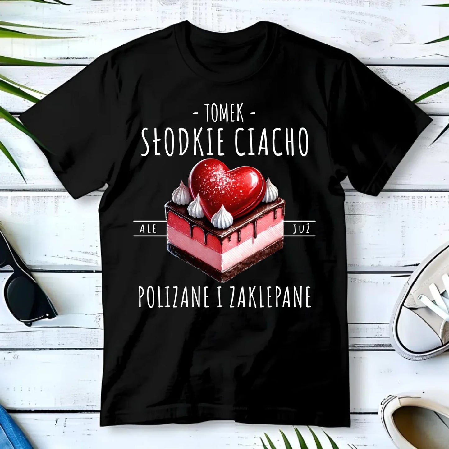 Koszulka męska - Słodkie ciacho polizane i zaklepane - personalizowana W36 - StoryCups.pl