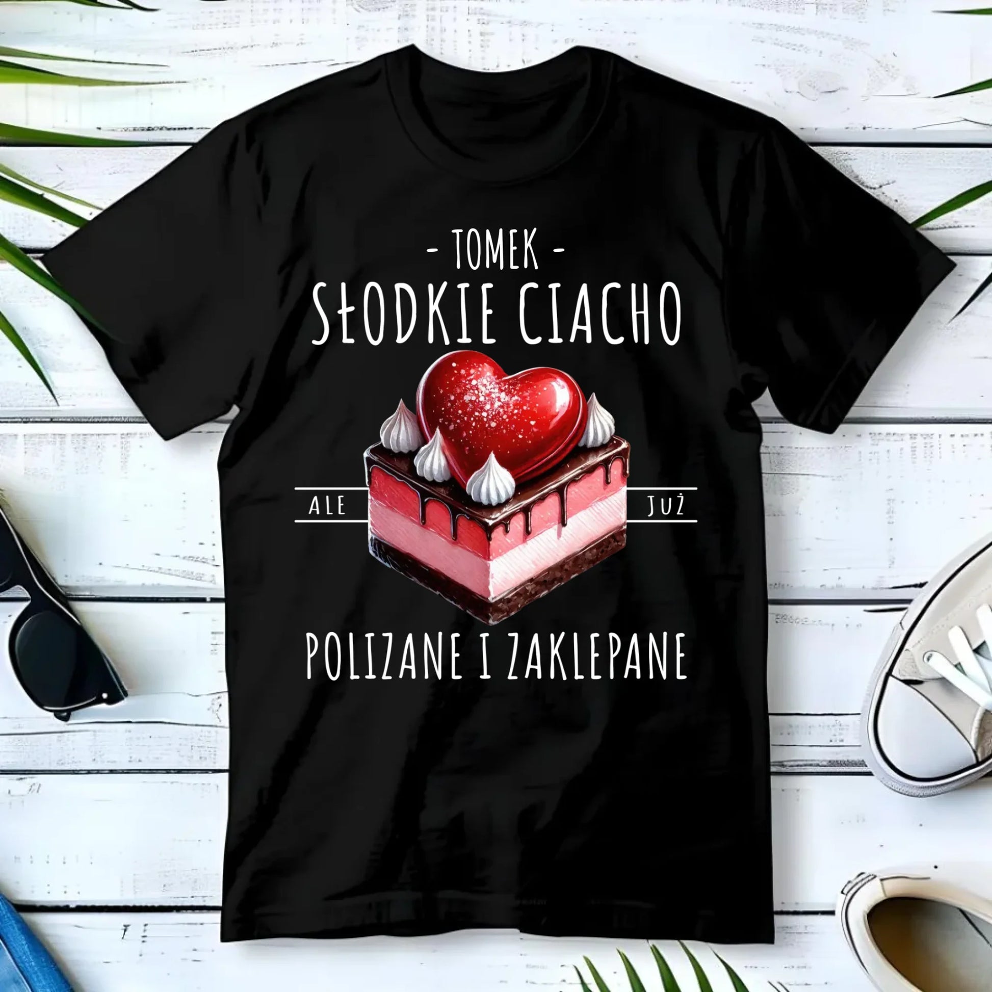 Koszulka męska - Słodkie ciacho polizane i zaklepane - personalizowana W36 - StoryCups.pl