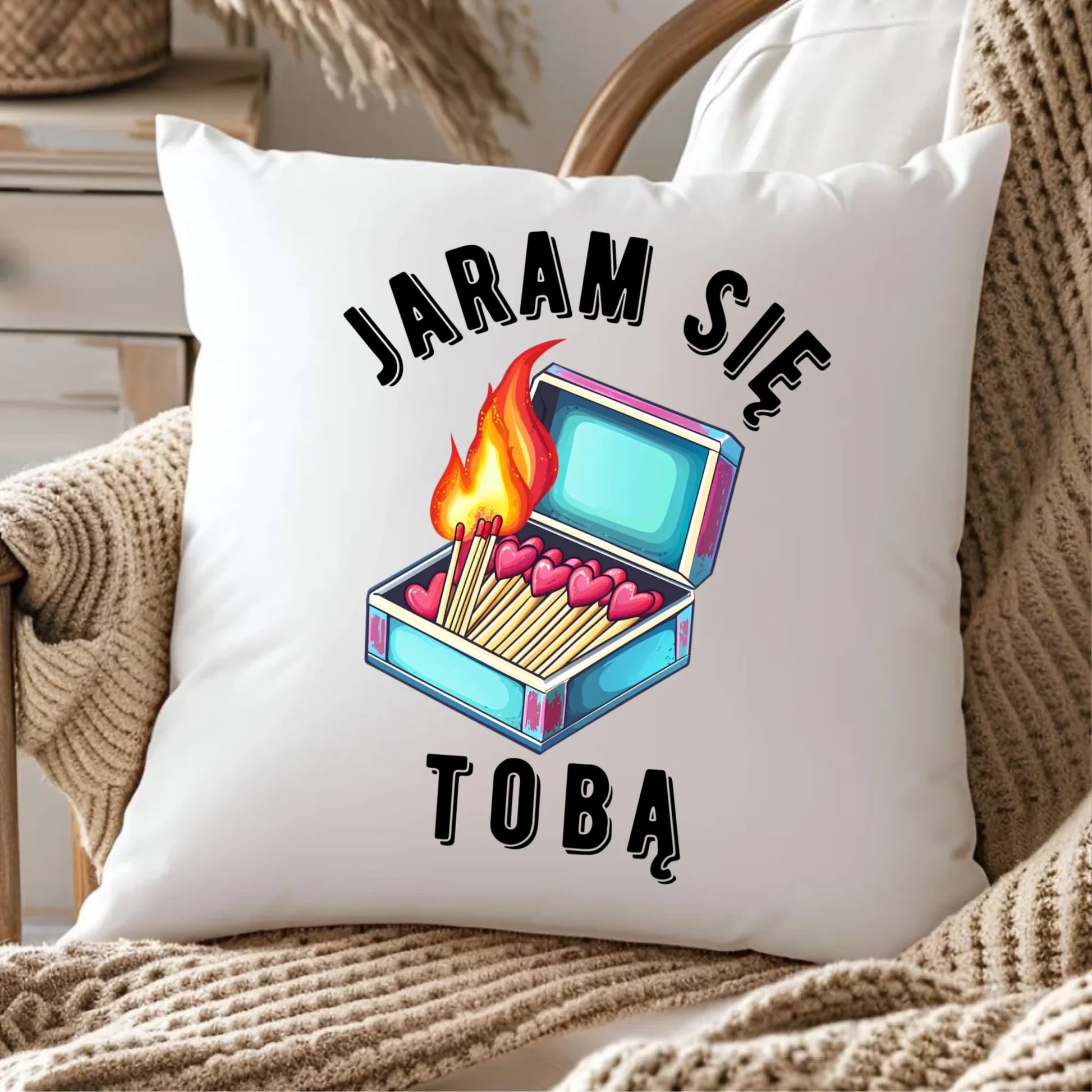 Poduszka dla zakochanych - Jaram się Tobą W39 - StoryCups.pl
