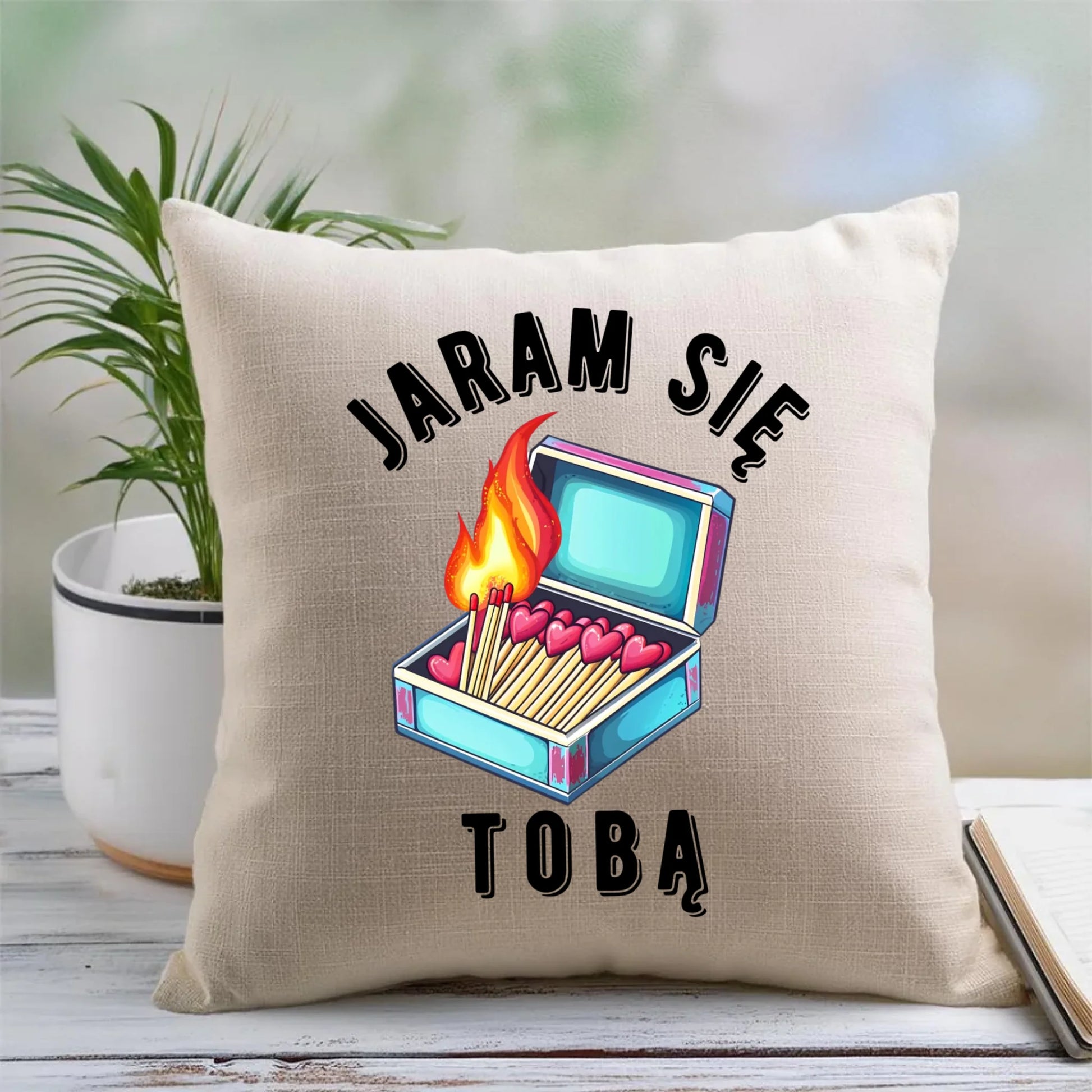 Poduszka dla zakochanych - Jaram się Tobą W39 - StoryCups.pl