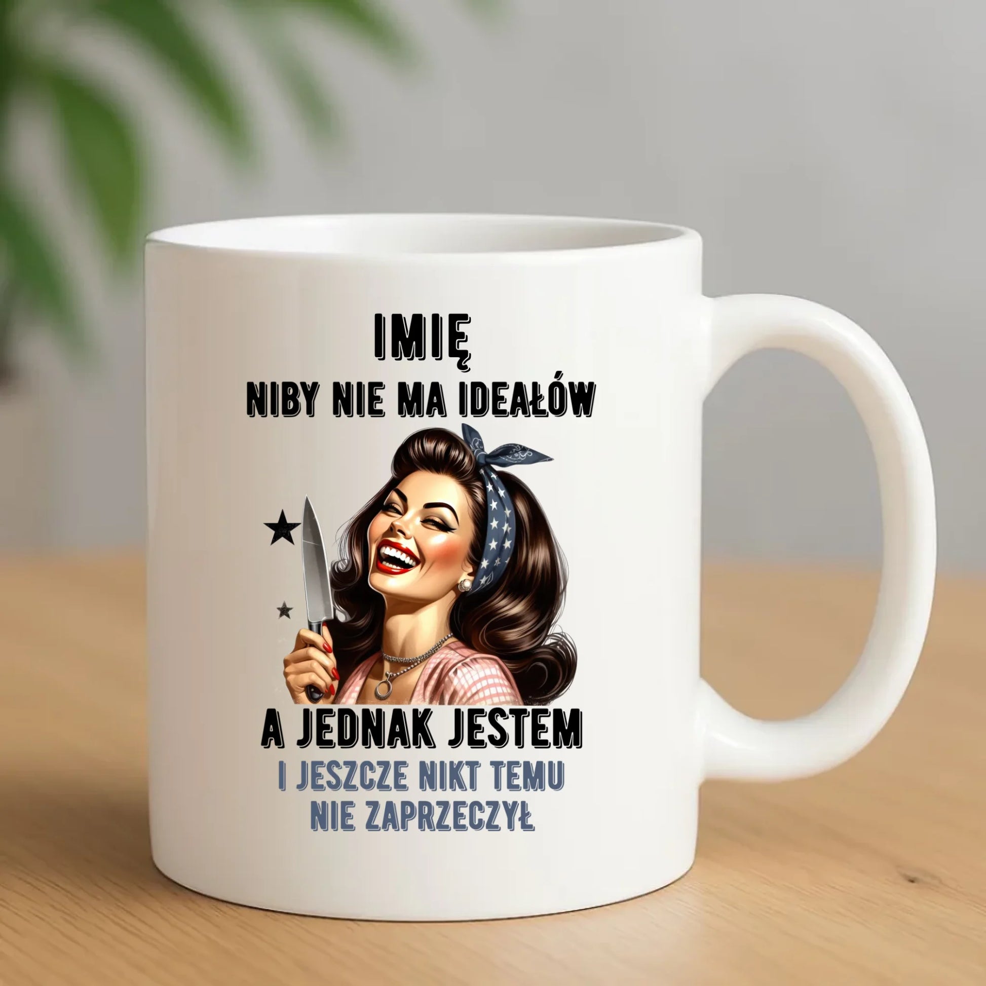 Kubek dla niej - Niby nie ma ideałów - personalizowany DZ01 - StoryCups.pl