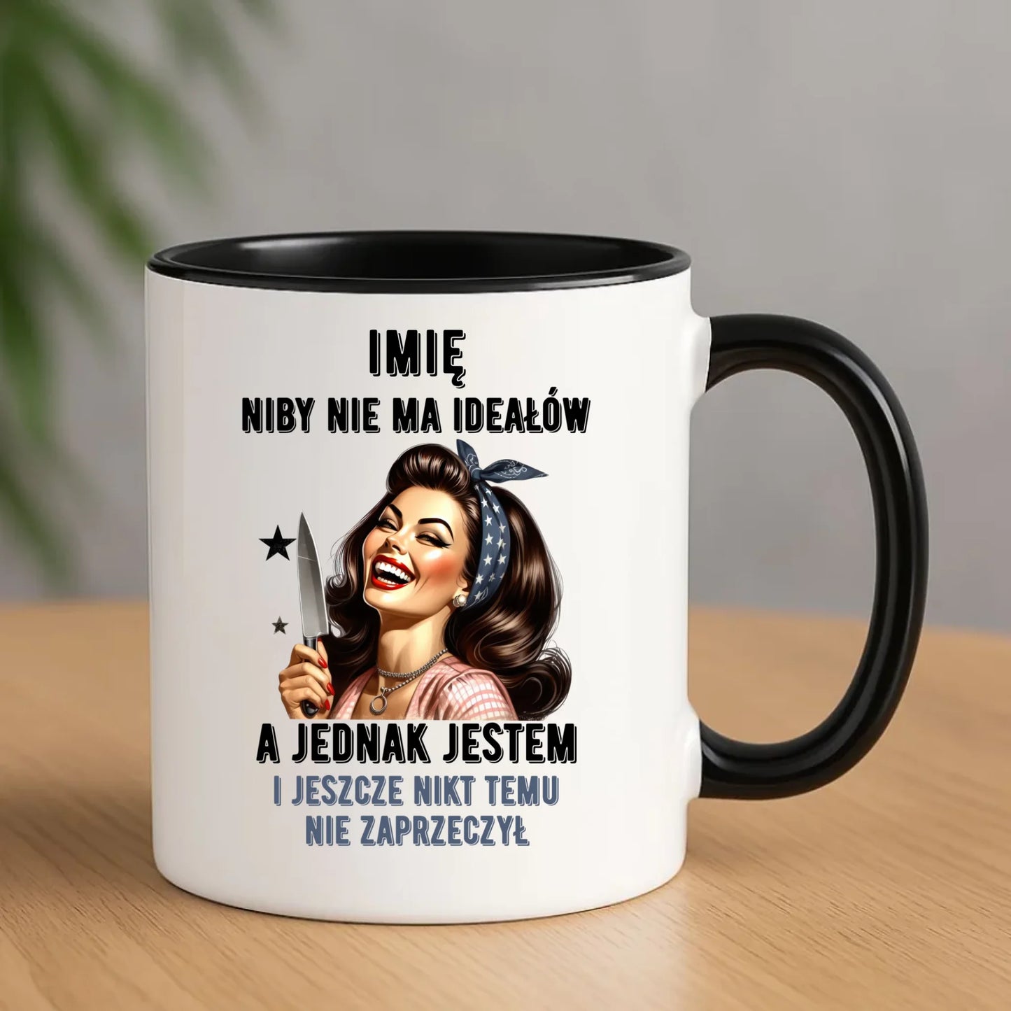 Kubek dla niej - Niby nie ma ideałów - personalizowany DZ01 - StoryCups.pl