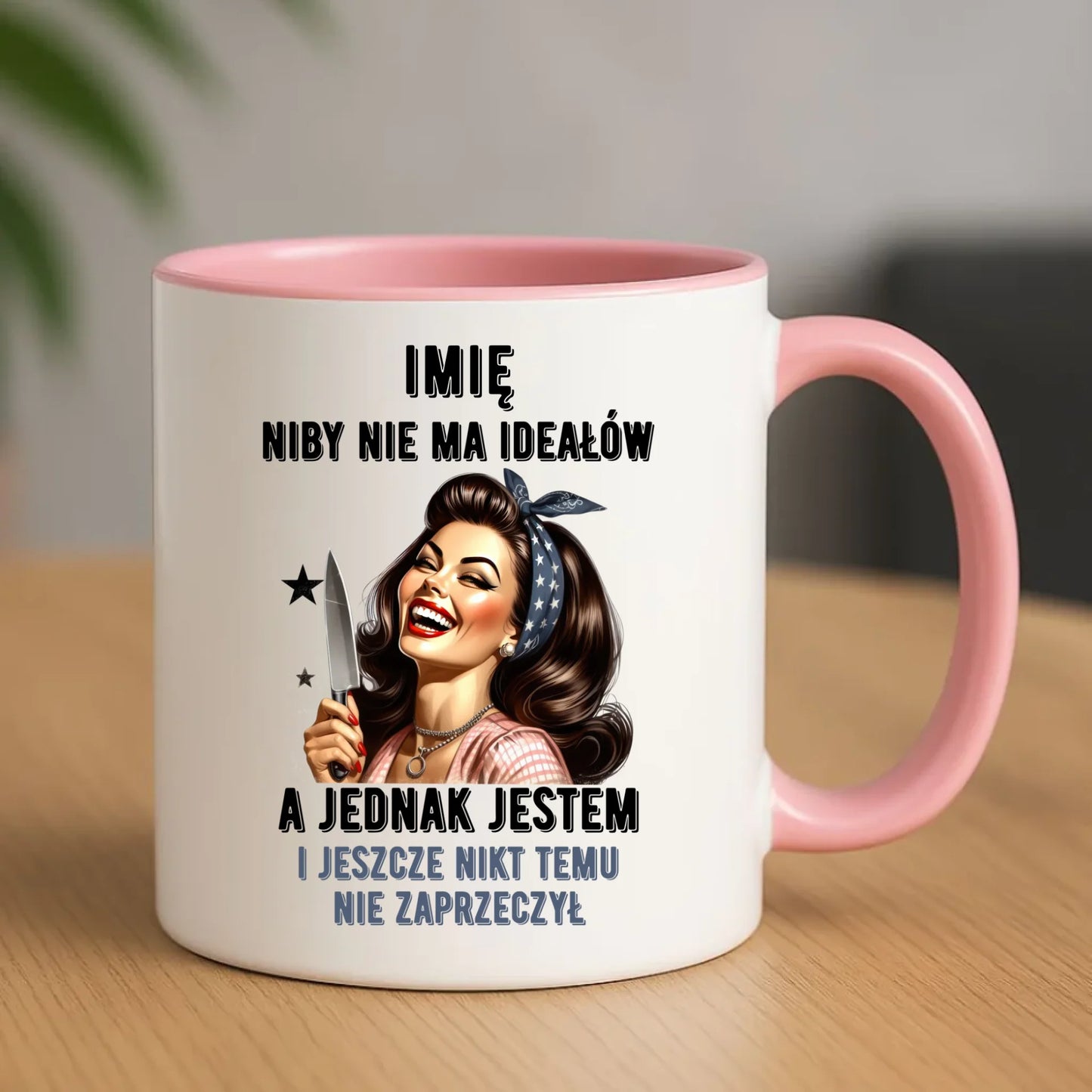 Kubek dla niej - Niby nie ma ideałów - personalizowany DZ01 - StoryCups.pl