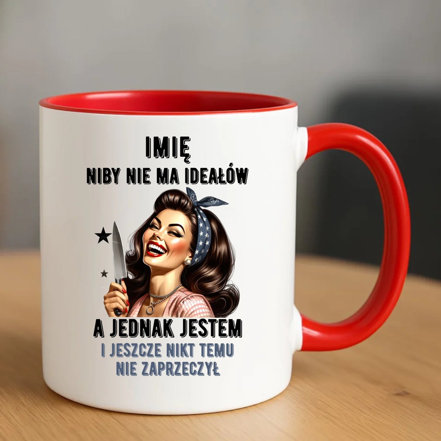 Kubek dla niej - Niby nie ma ideałów - personalizowany DZ01 - StoryCups.pl