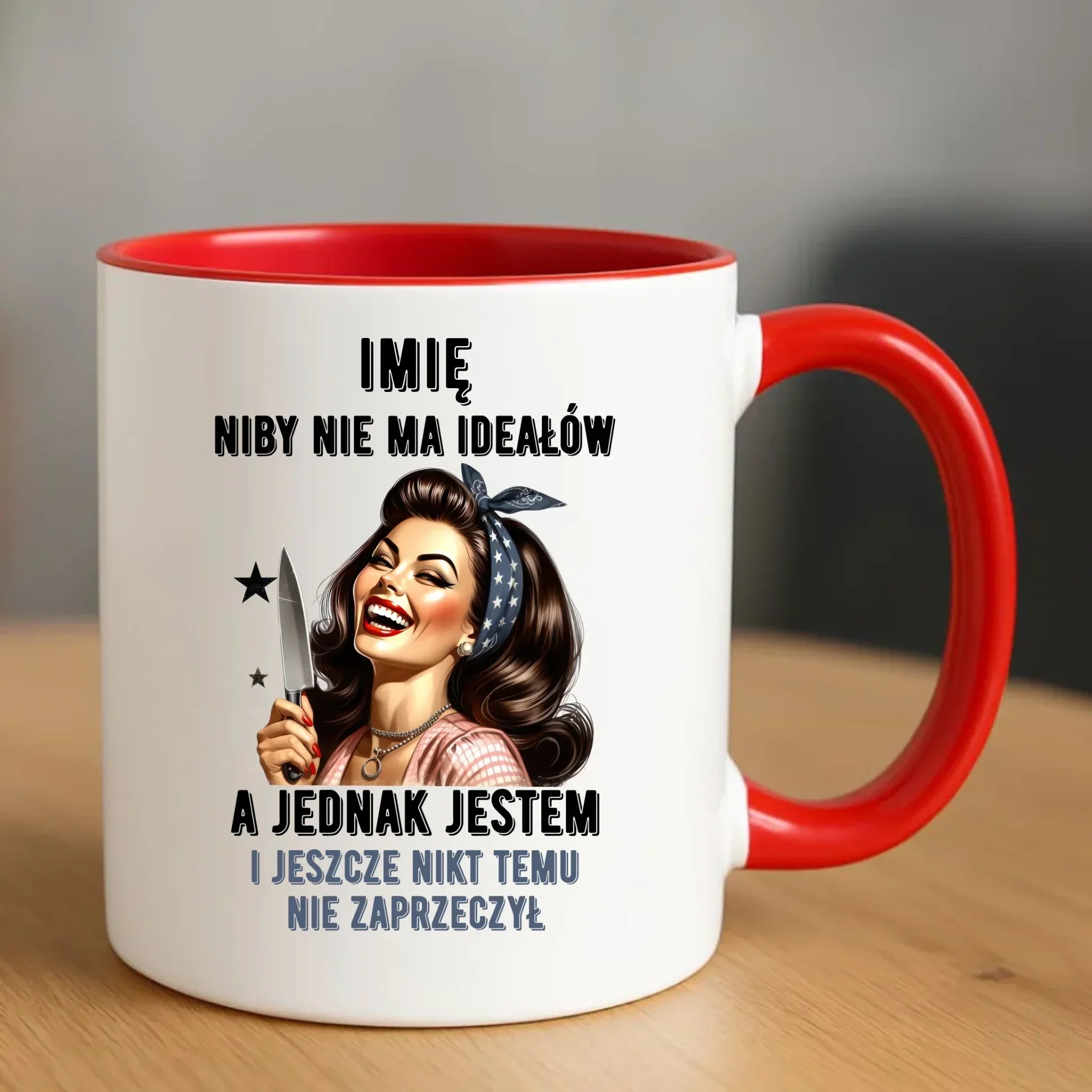 Kubek dla niej - Niby nie ma ideałów - personalizowany DZ01 - StoryCups.pl