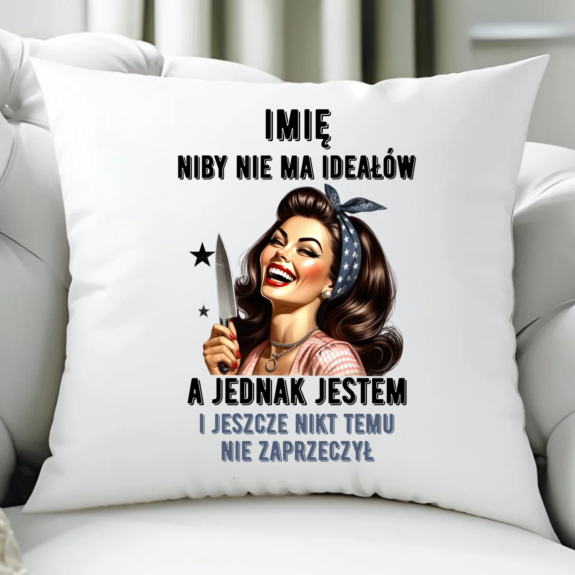 Poduszka dla niej - Niby nie ma ideałów - personalizowana DZ01 - StoryCups.pl