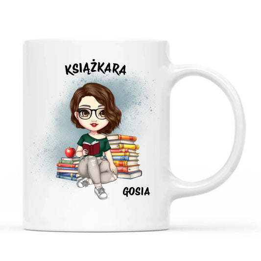 Kubek - Książkara - Prezent dla miłośniczki czytania książek - personalizowany DZ03 - StoryCups.pl