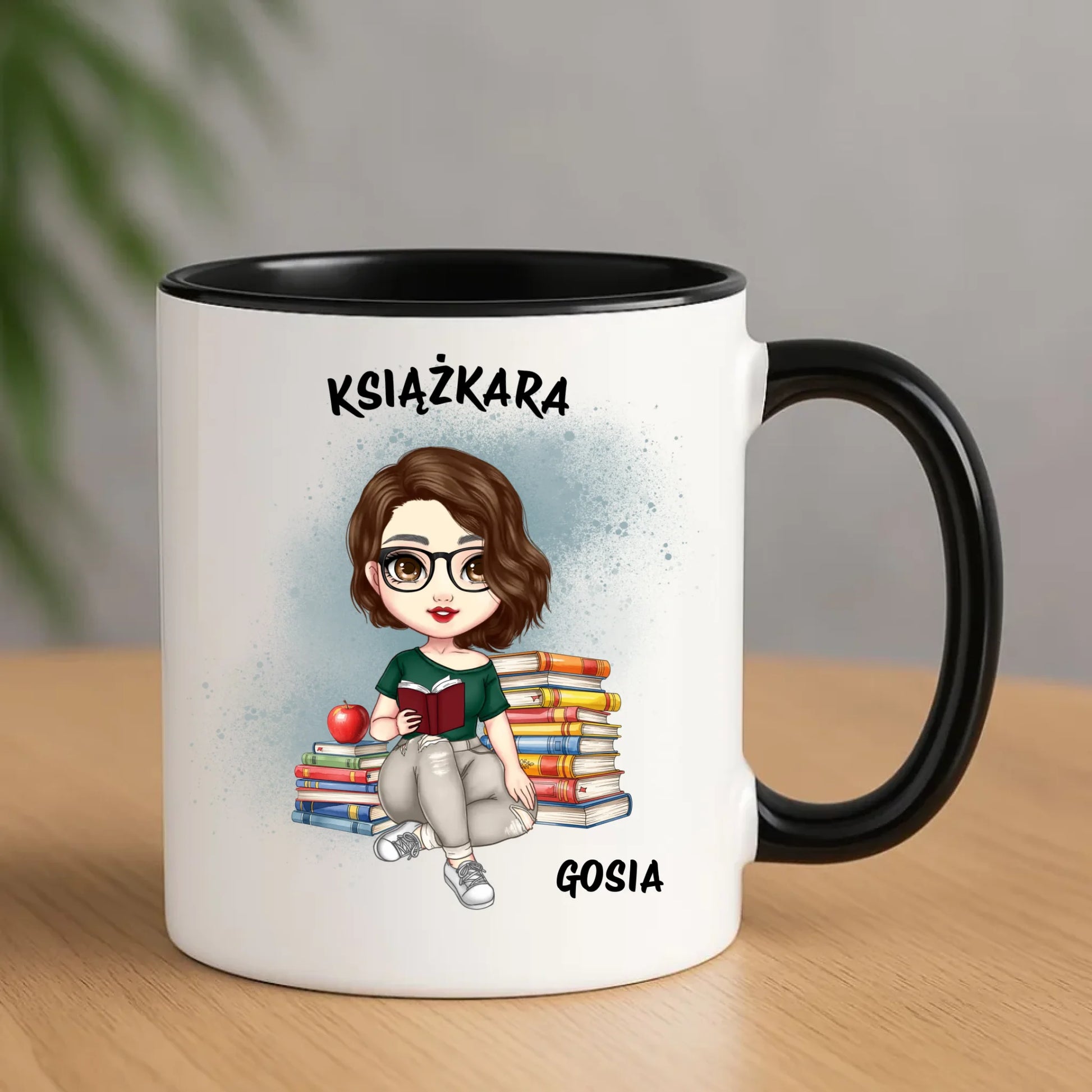 Kubek - Książkara - Prezent dla miłośniczki czytania książek - personalizowany DZ03 - StoryCups.pl