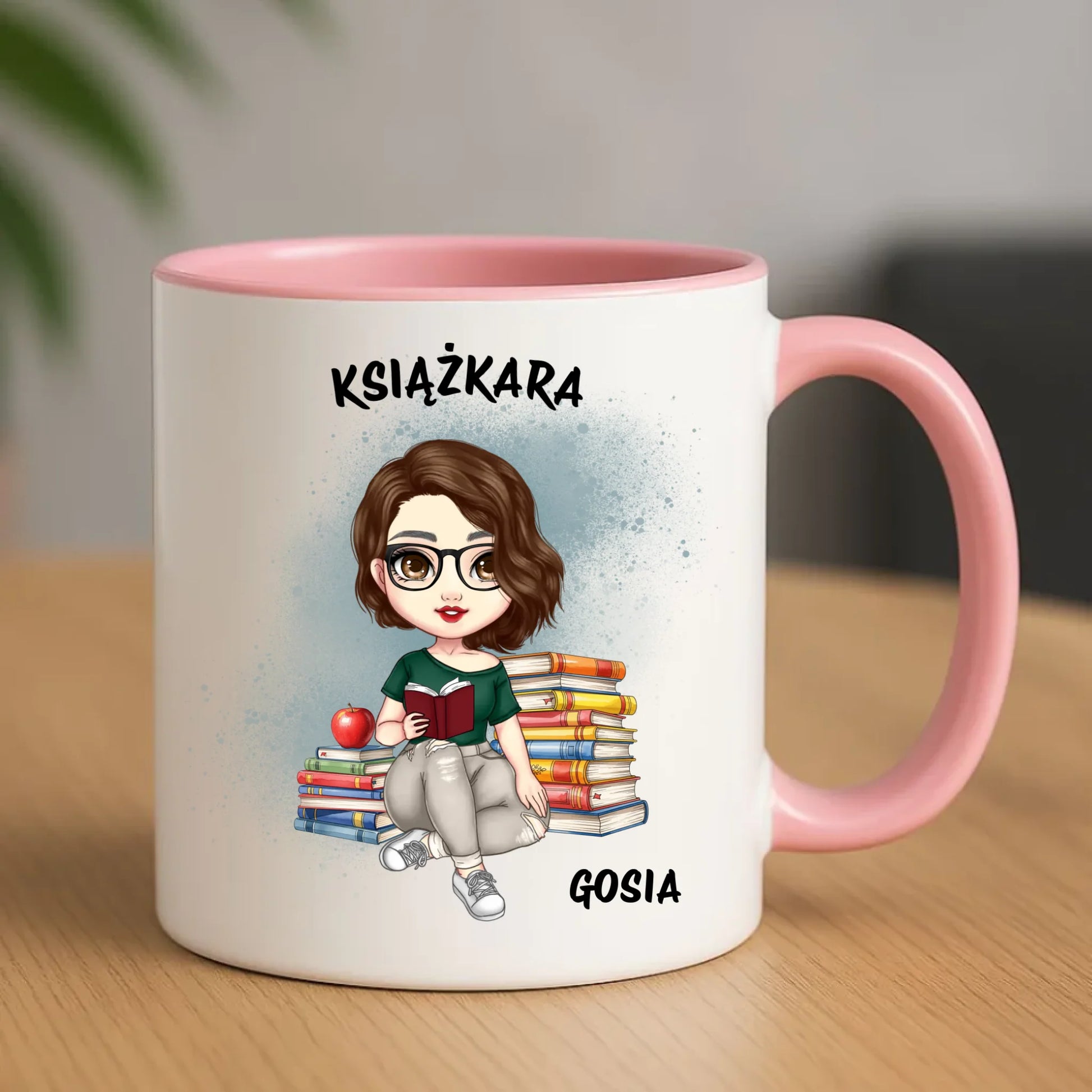 Kubek - Książkara - Prezent dla miłośniczki czytania książek - personalizowany DZ03 - StoryCups.pl