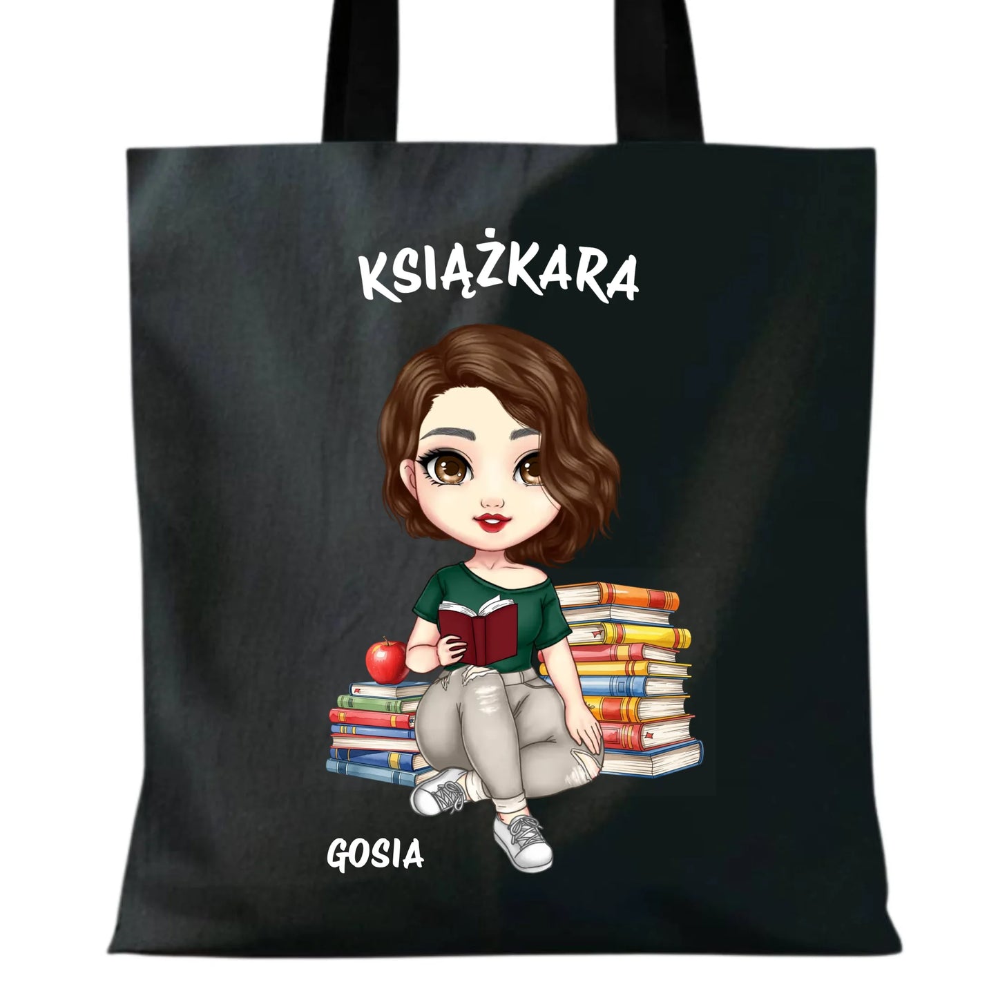 Torba - Książkara - Prezent dla miłośniczki czytania książek - personalizowana DZ03 - StoryCups.pl