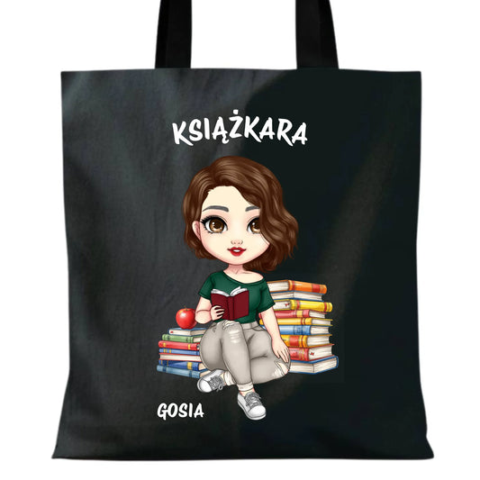 Torba - Książkara - Prezent dla miłośniczki czytania książek - personalizowana DZ03 - StoryCups.pl