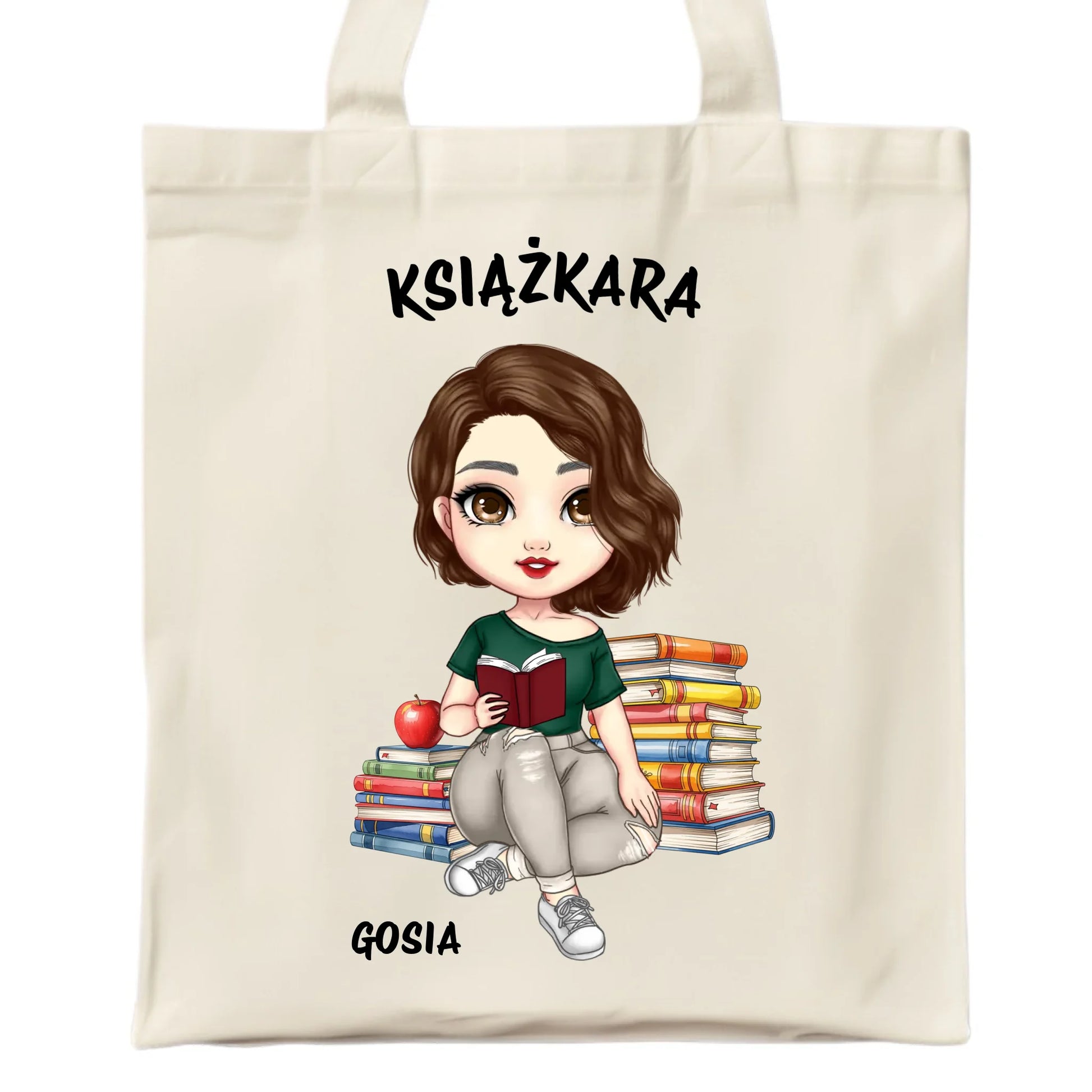 Torba - Książkara - Prezent dla miłośniczki czytania książek - personalizowana DZ03 - StoryCups.pl