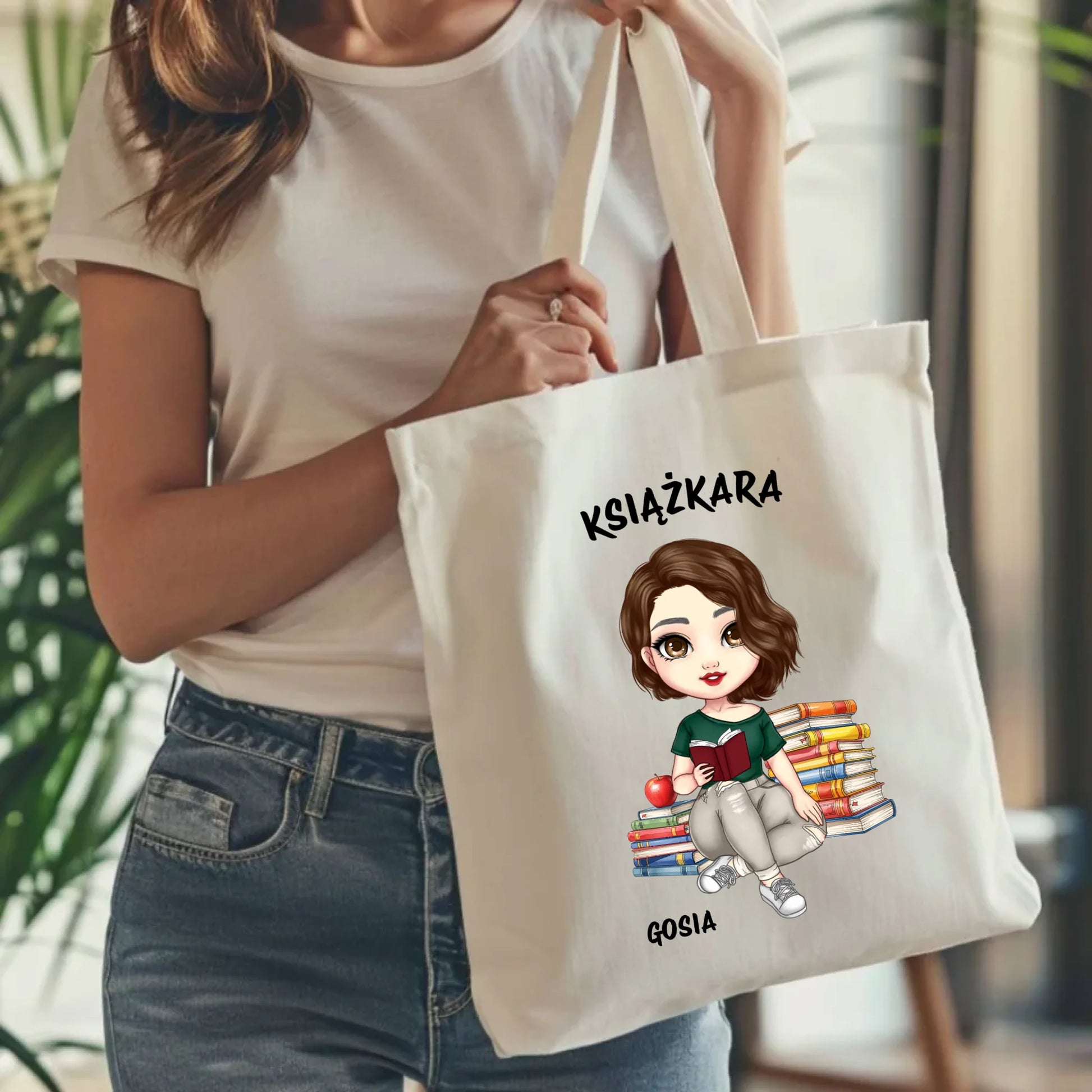 Torba - Książkara - Prezent dla miłośniczki czytania książek - personalizowana DZ03 - StoryCups.pl